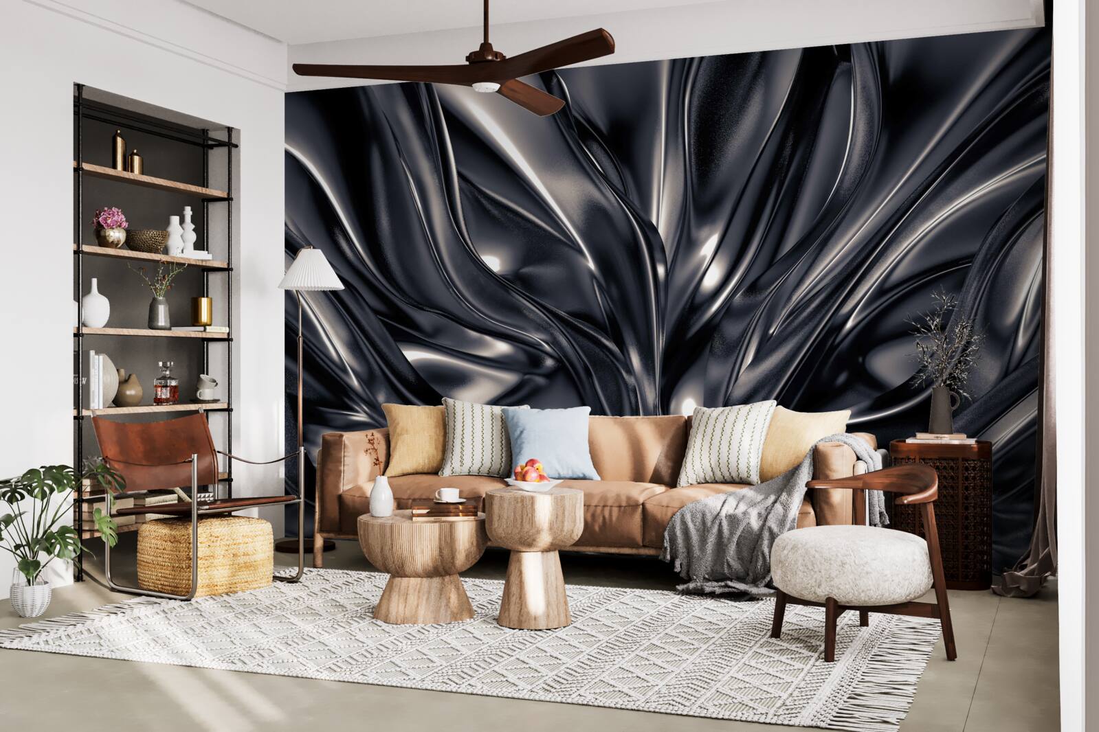 Fototapet picături de apă într-un lac de noapte