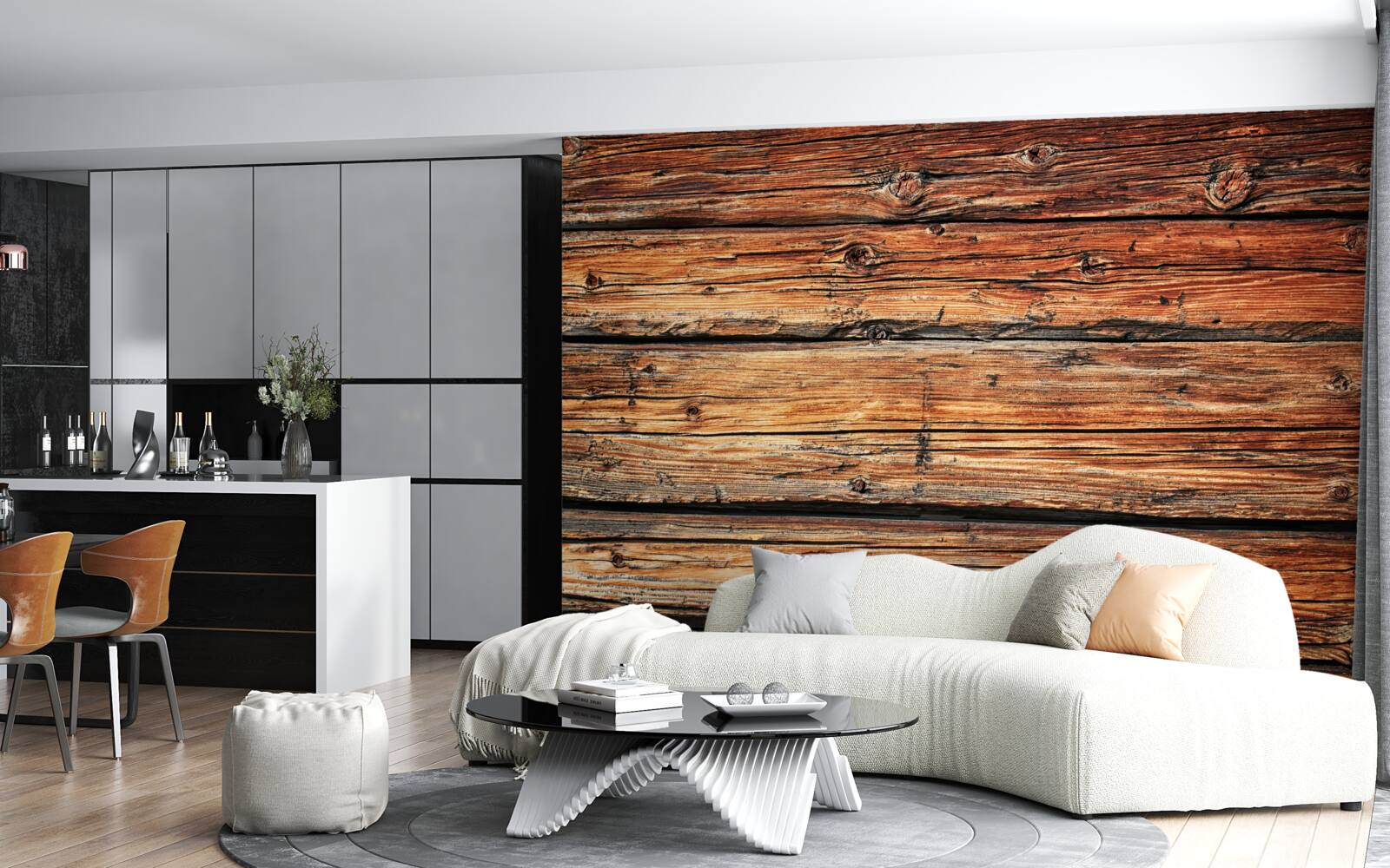 Fototapet placă de lemn ușor neprotejată