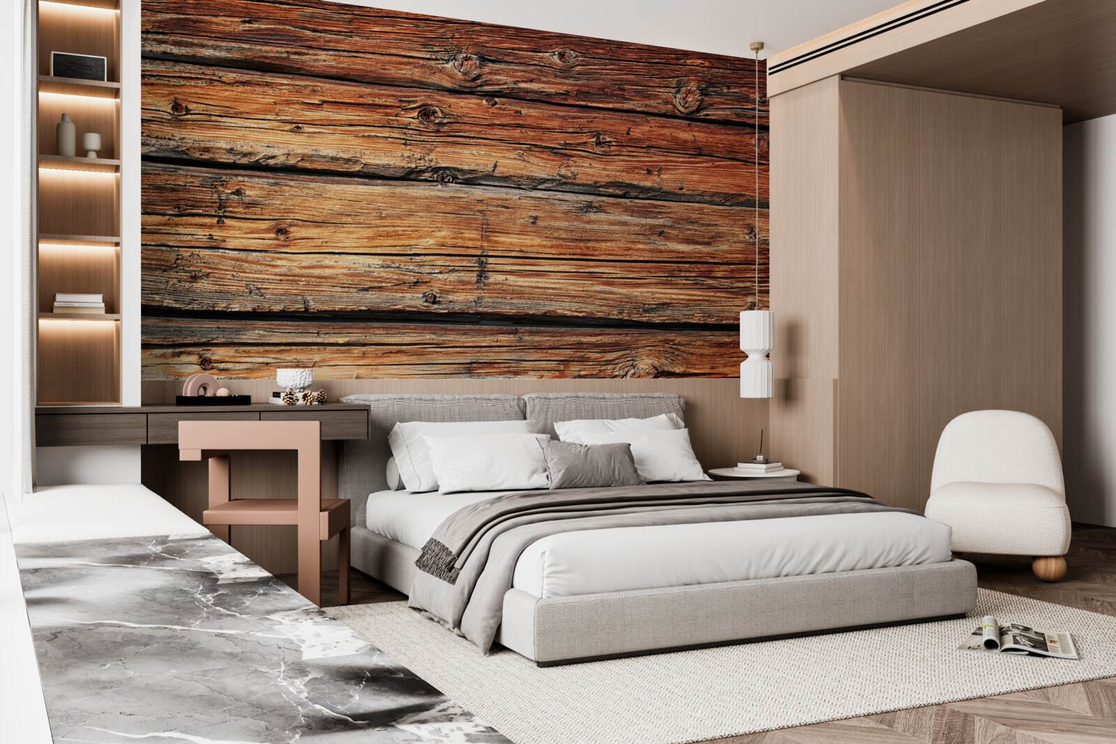 Fototapet placă de lemn ușor neprotejată