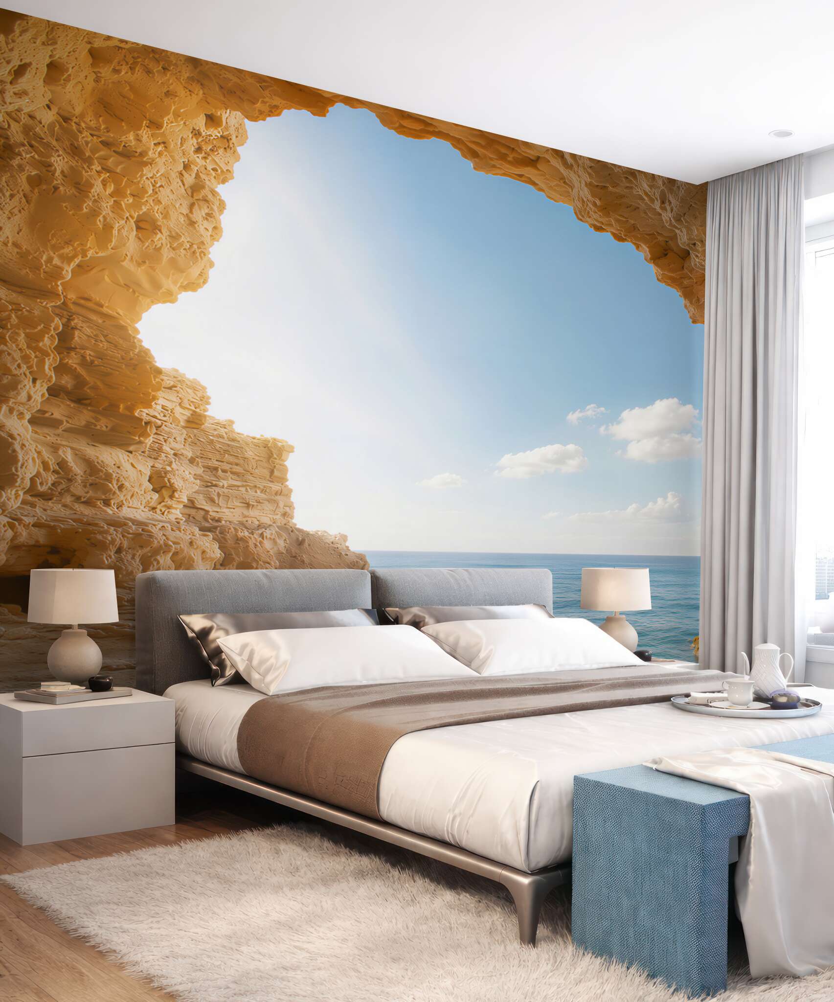 Fototapeta niebo nad oceanem jest absolutnie czyste