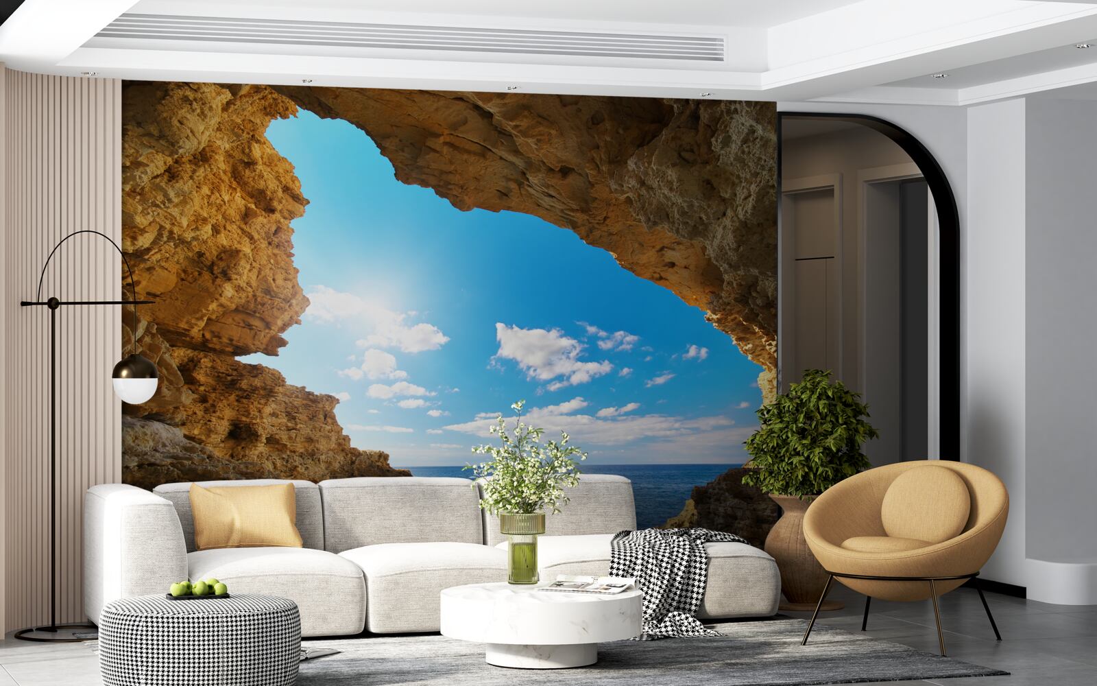 Fototapet cerul deasupra oceanului este absolut senin