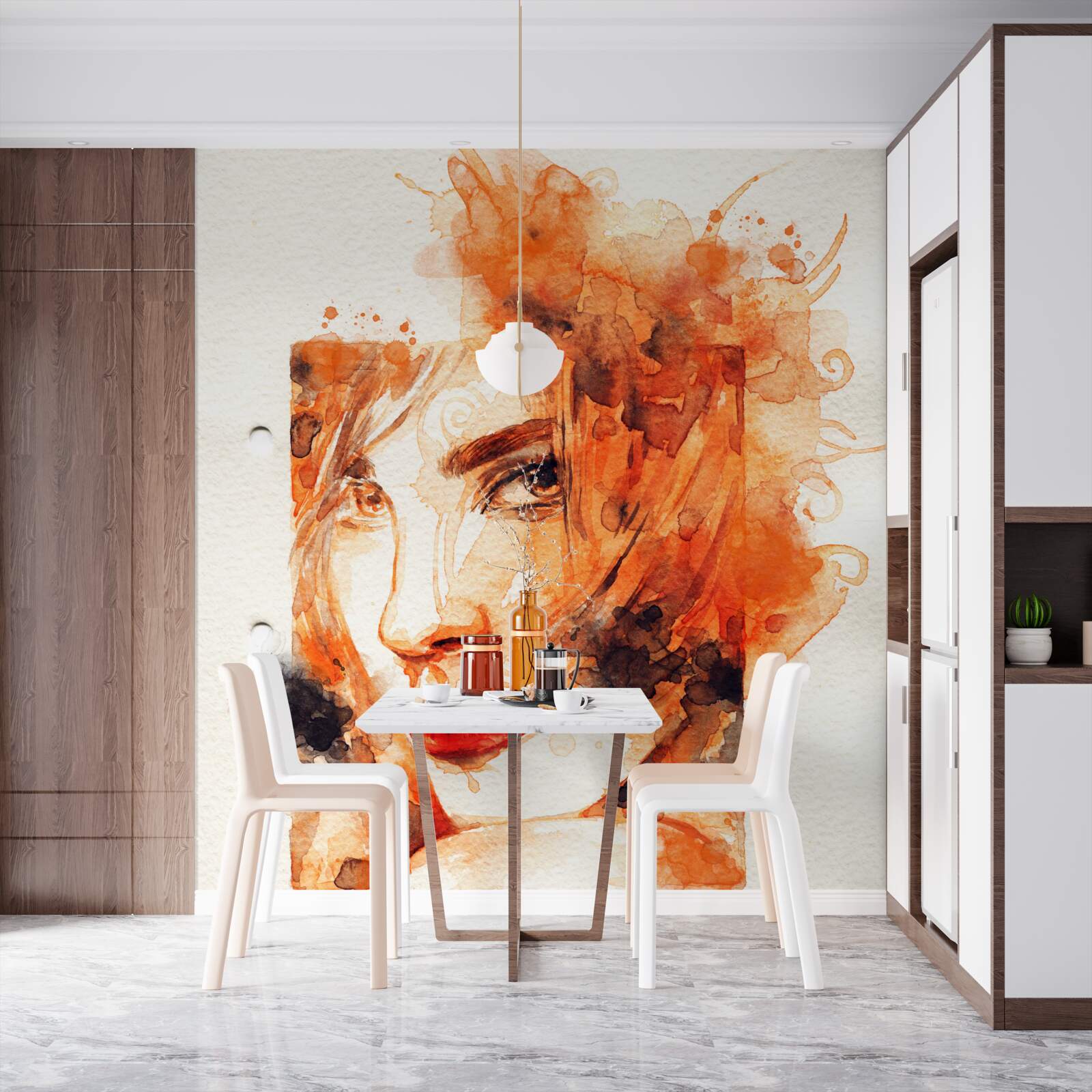 Fototapet femeie în culori de toamnă