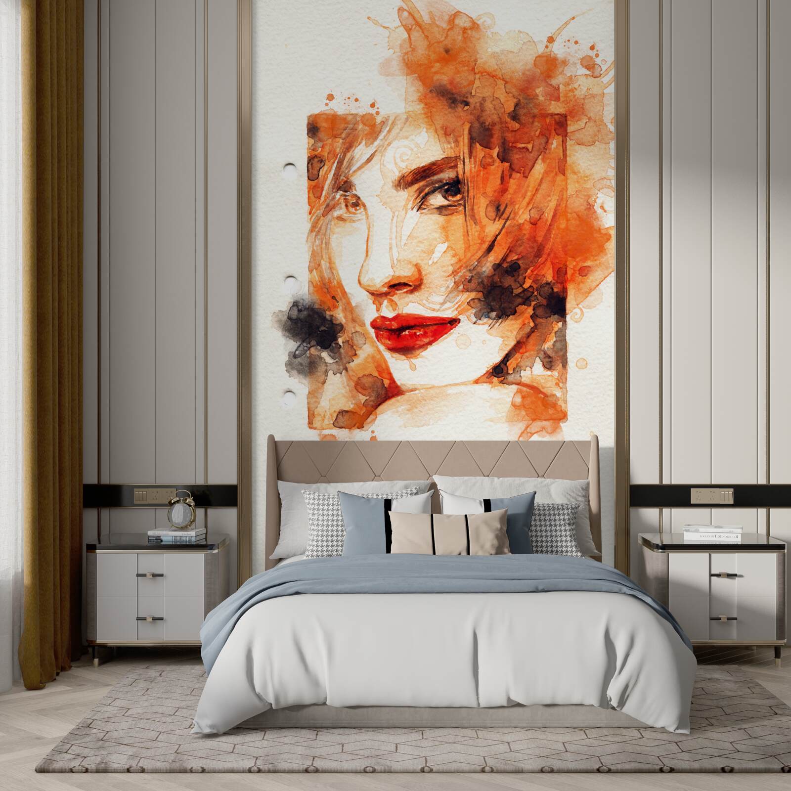 Fototapet femeie în culori de toamnă