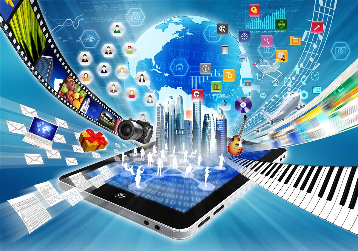 Fototapet coloană sonoră digitală abstractă