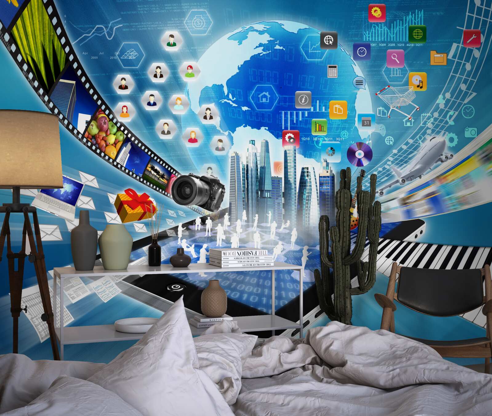 Fototapet coloană sonoră digitală abstractă