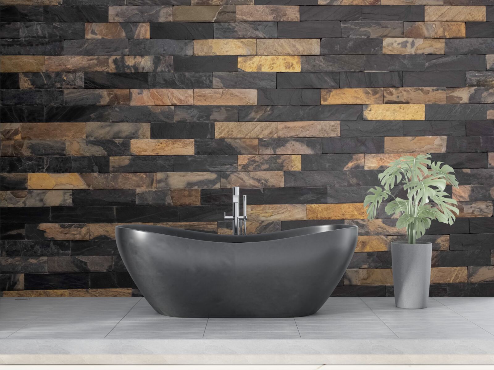 Fototapet piatră neagră-aurie așezată orizontal