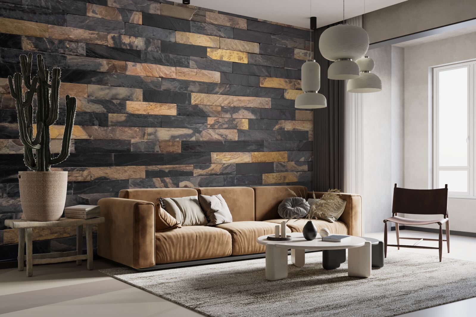 Fototapet piatră neagră-aurie așezată orizontal