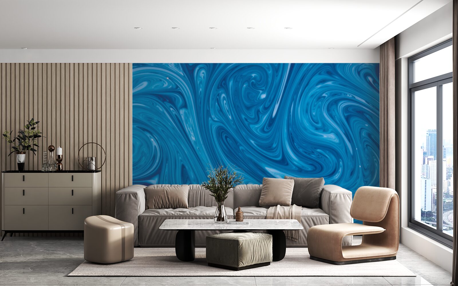 Fototapet fluctuațiile mării albastre