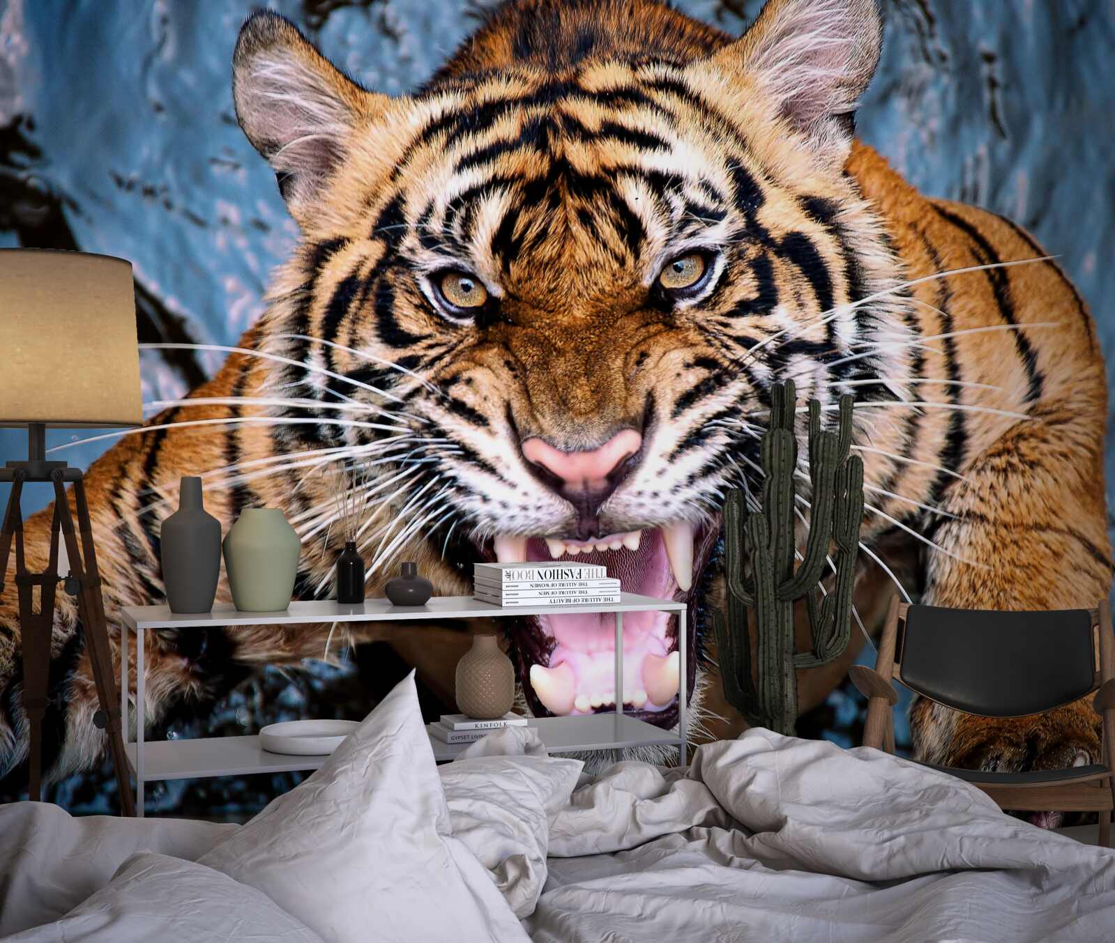 Fototapet tigrul răcnește de furie