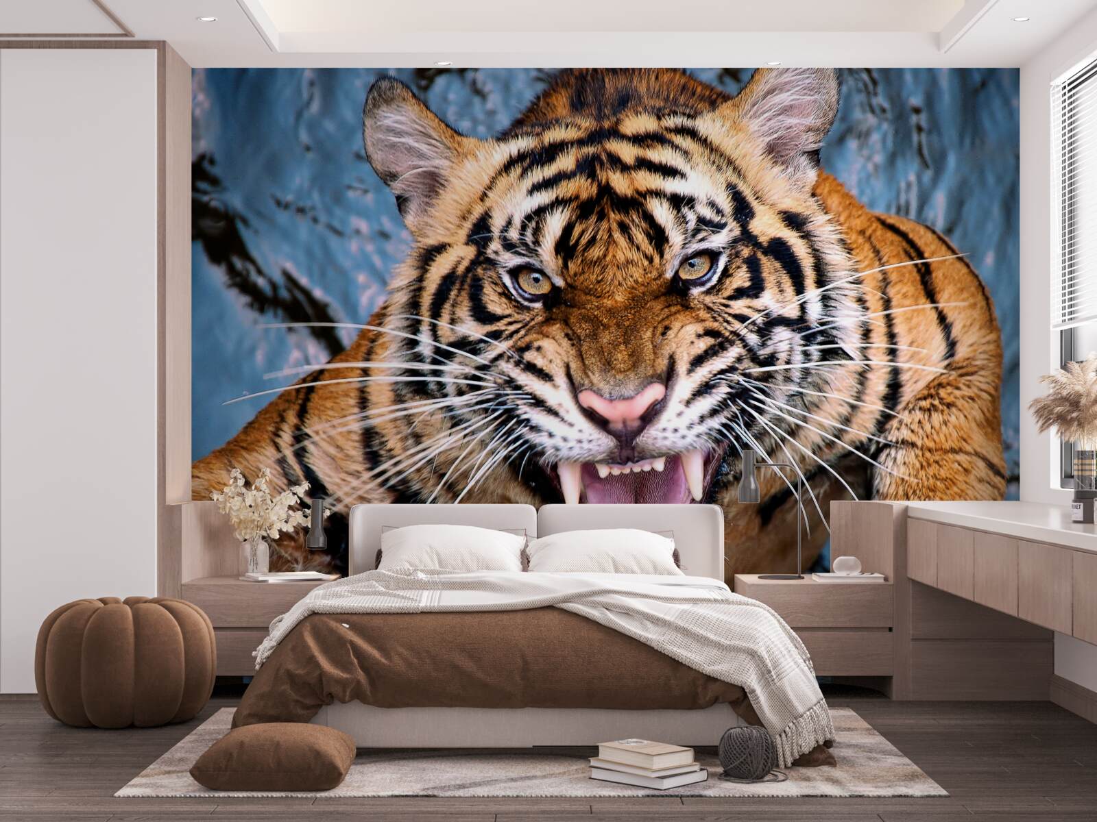 Fototapet tigrul răcnește de furie