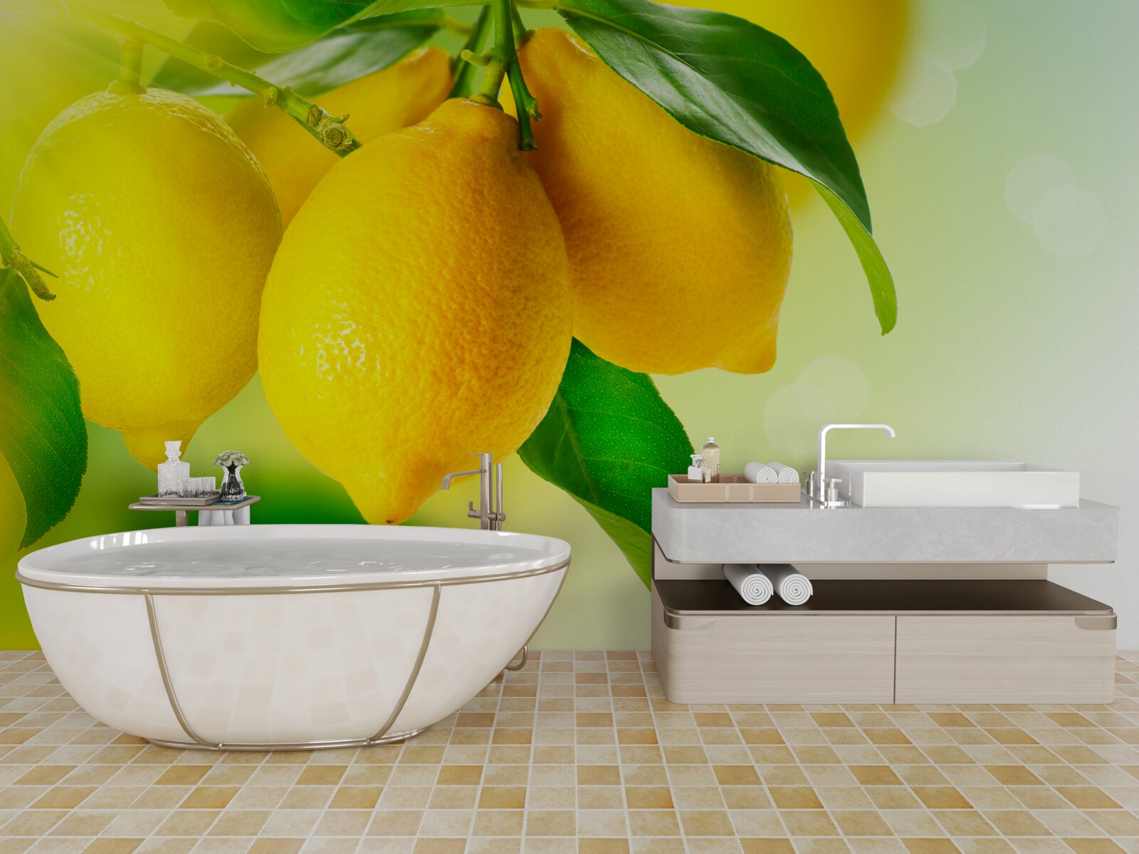 Fototapet lămâile au o culoare galbenă intensă