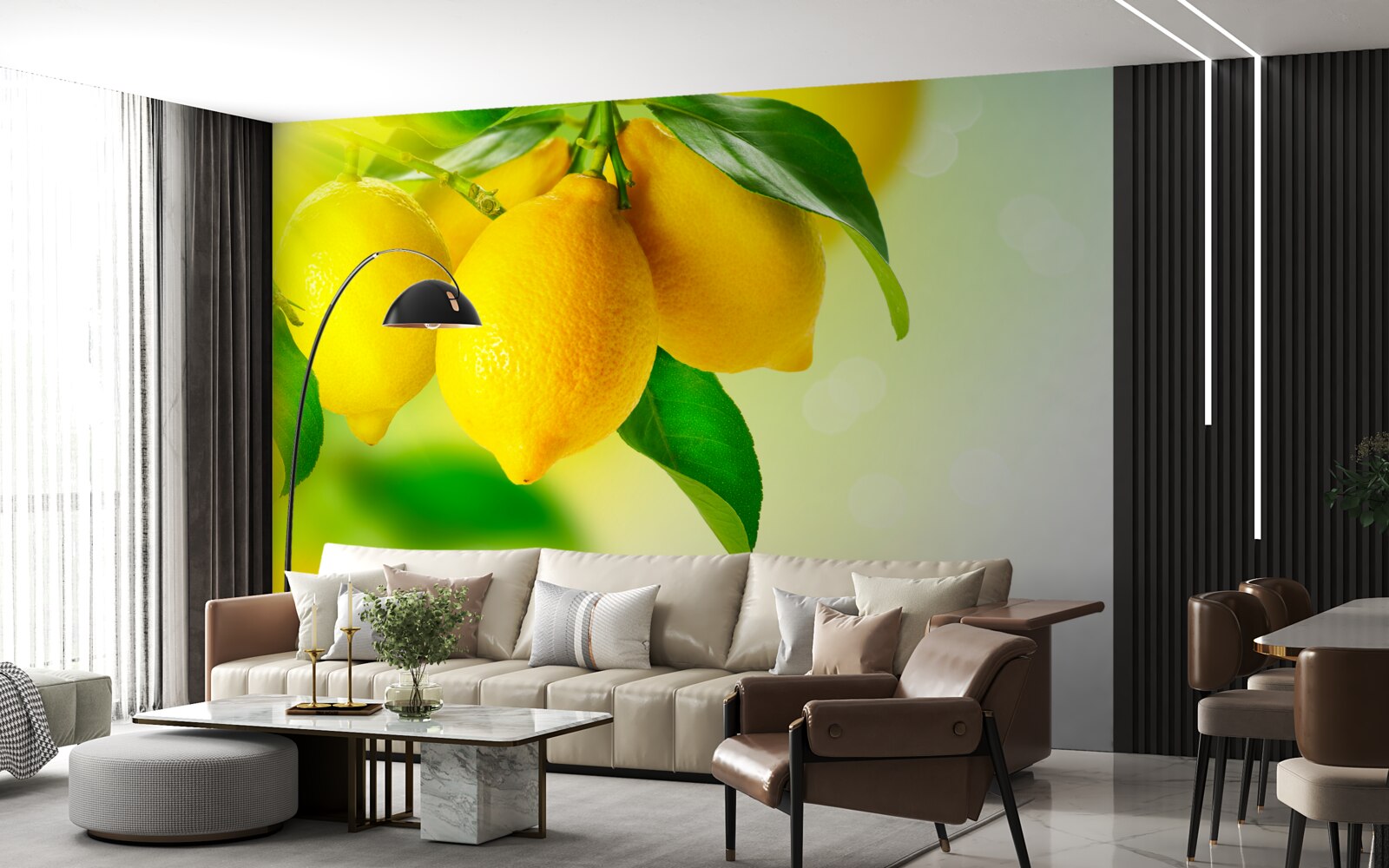 Fototapet lămâile au o culoare galbenă intensă