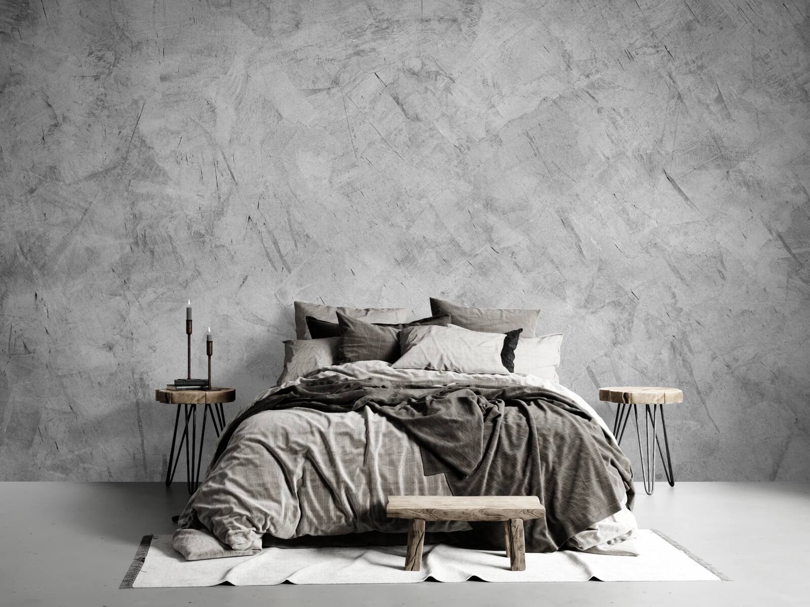 Fototapet ploaie puternică într-o pădure cufundată în ceață