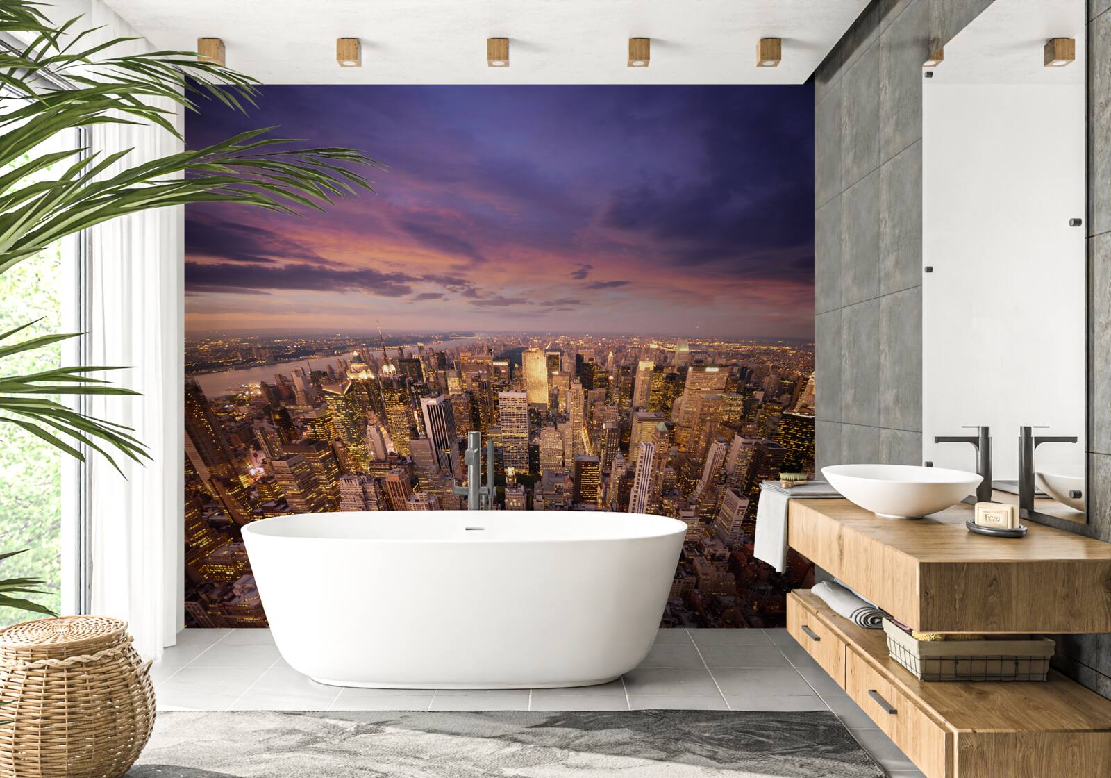 Fototapet zgârie-norii incomensurabili ai unui oraș uriaș