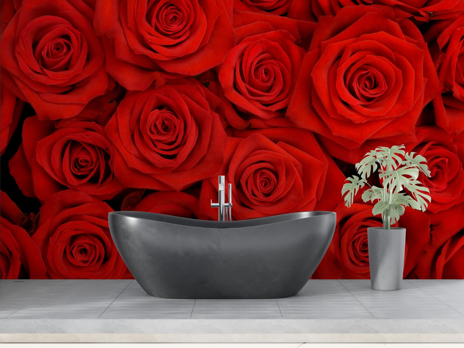 Fototapet buchet de trandafiri rosii