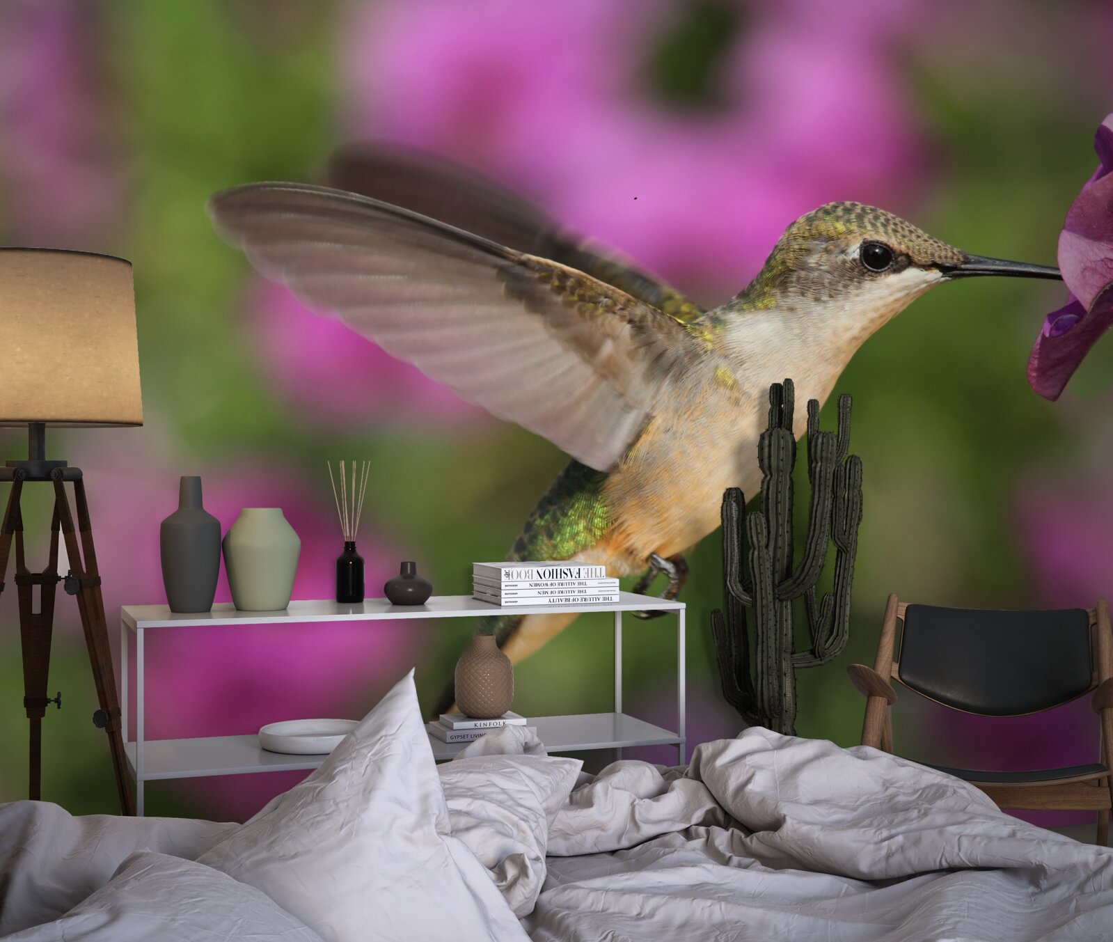 Fototapet nectarul potolește setea colibriilor