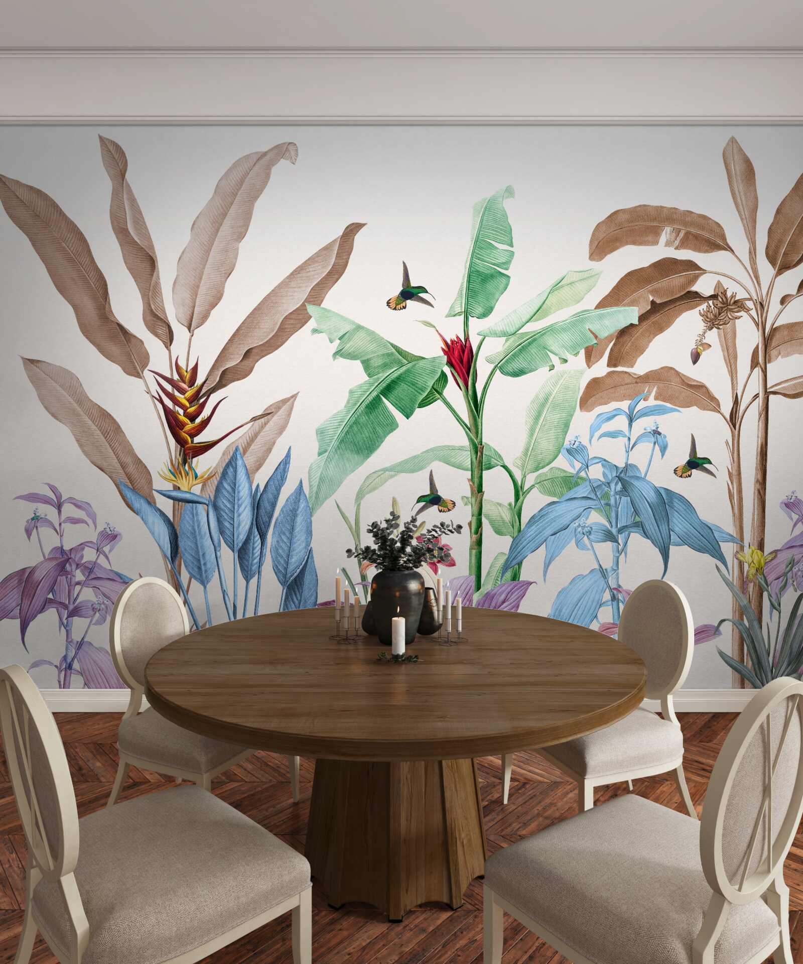 Fototapet acuarelă pădure tropicală