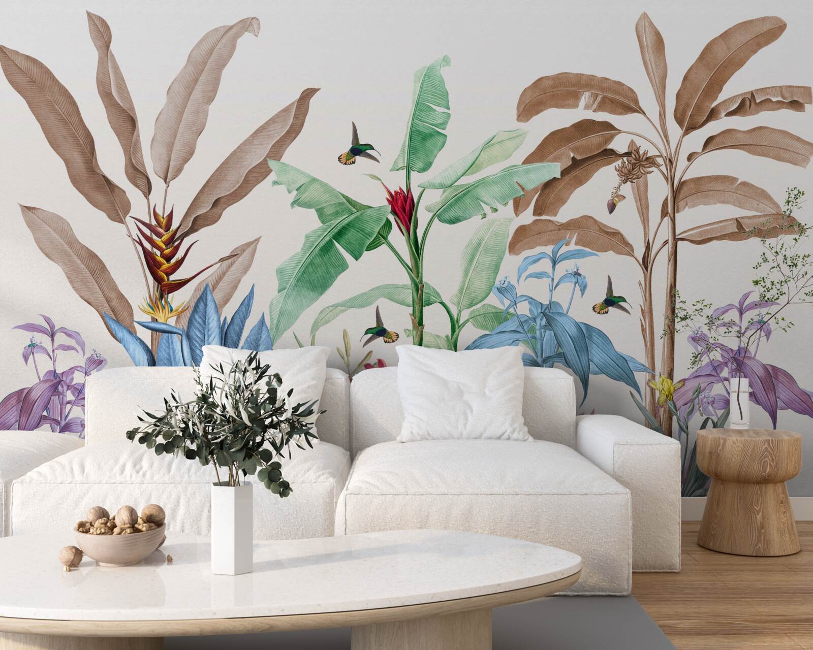 Fototapet acuarelă pădure tropicală