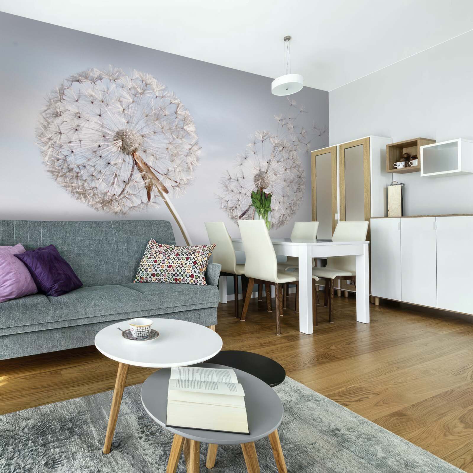 Fototapet vântul spulberă păpădiile