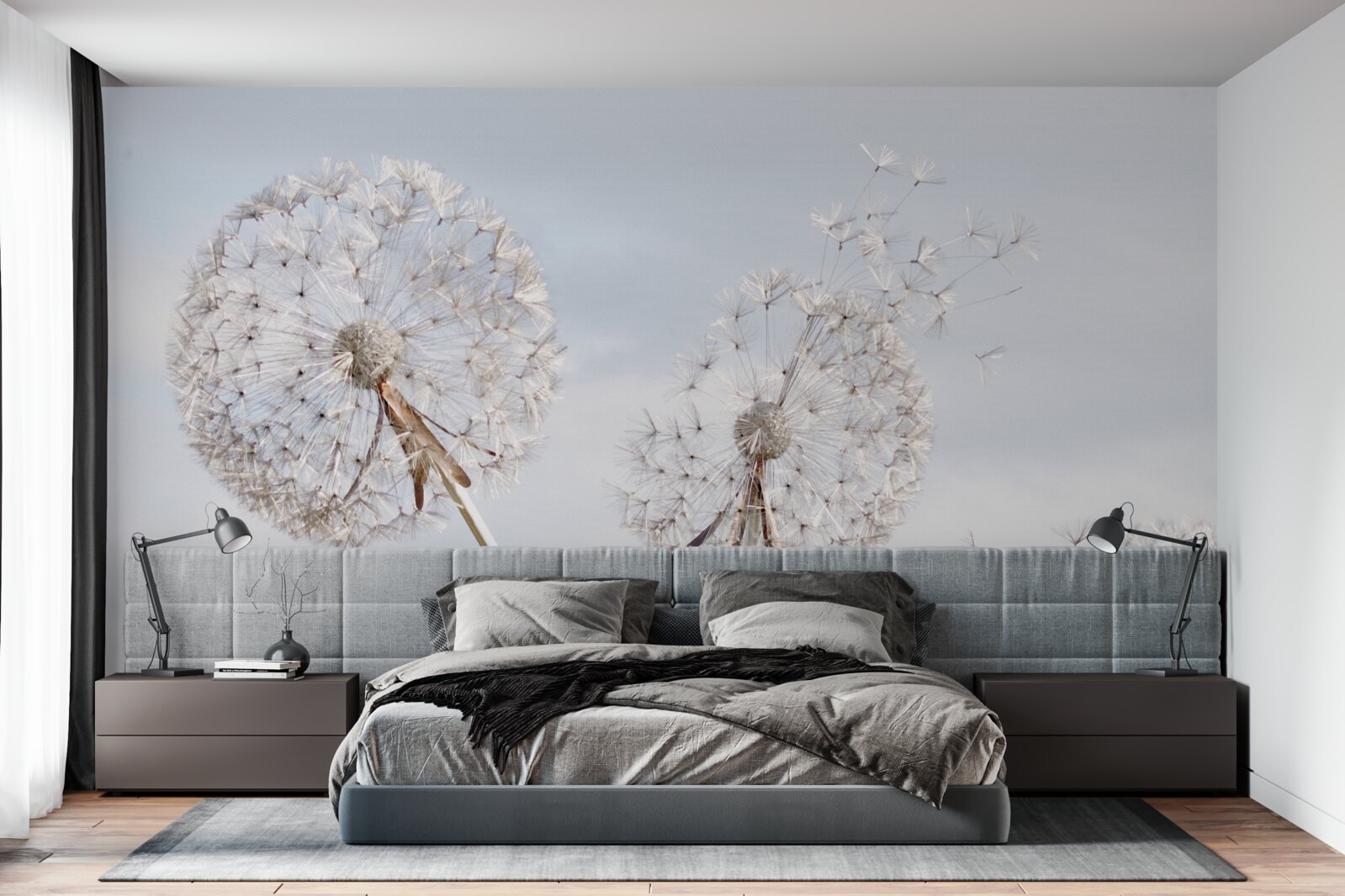 Fototapet vântul spulberă păpădiile