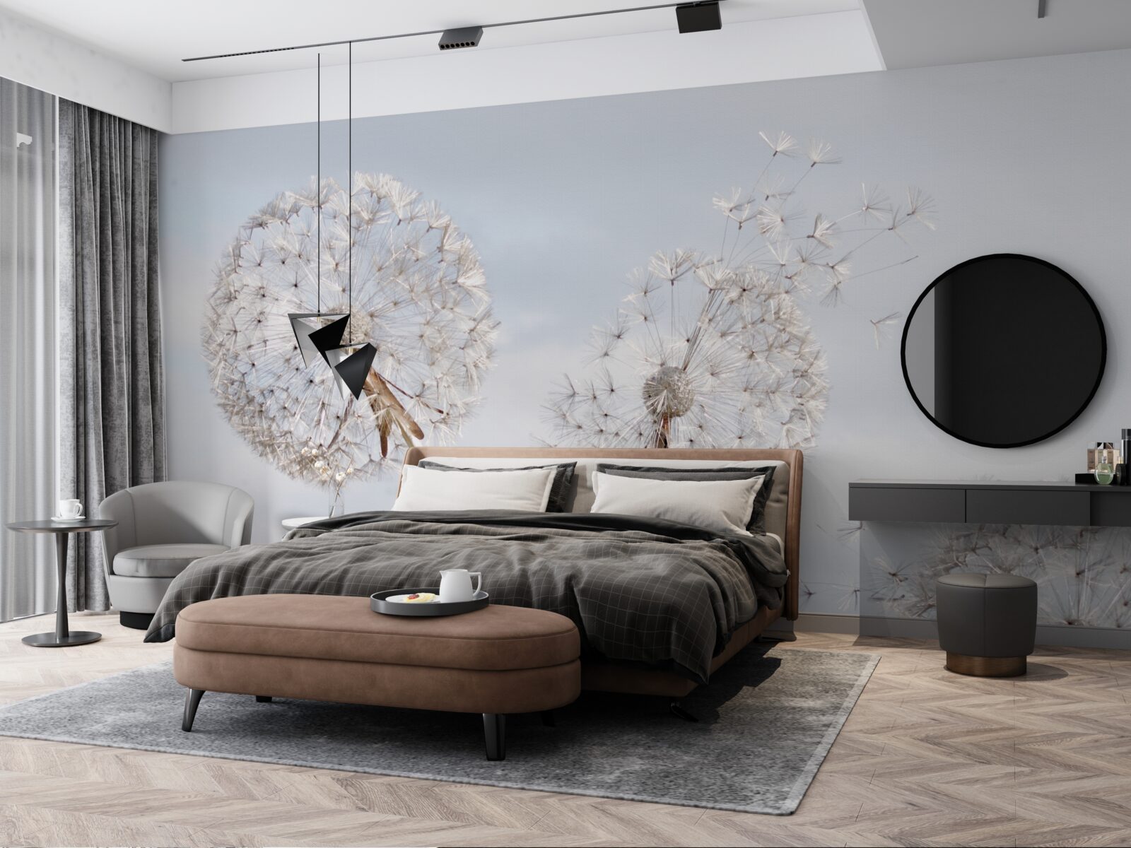 Fototapet vântul spulberă păpădiile