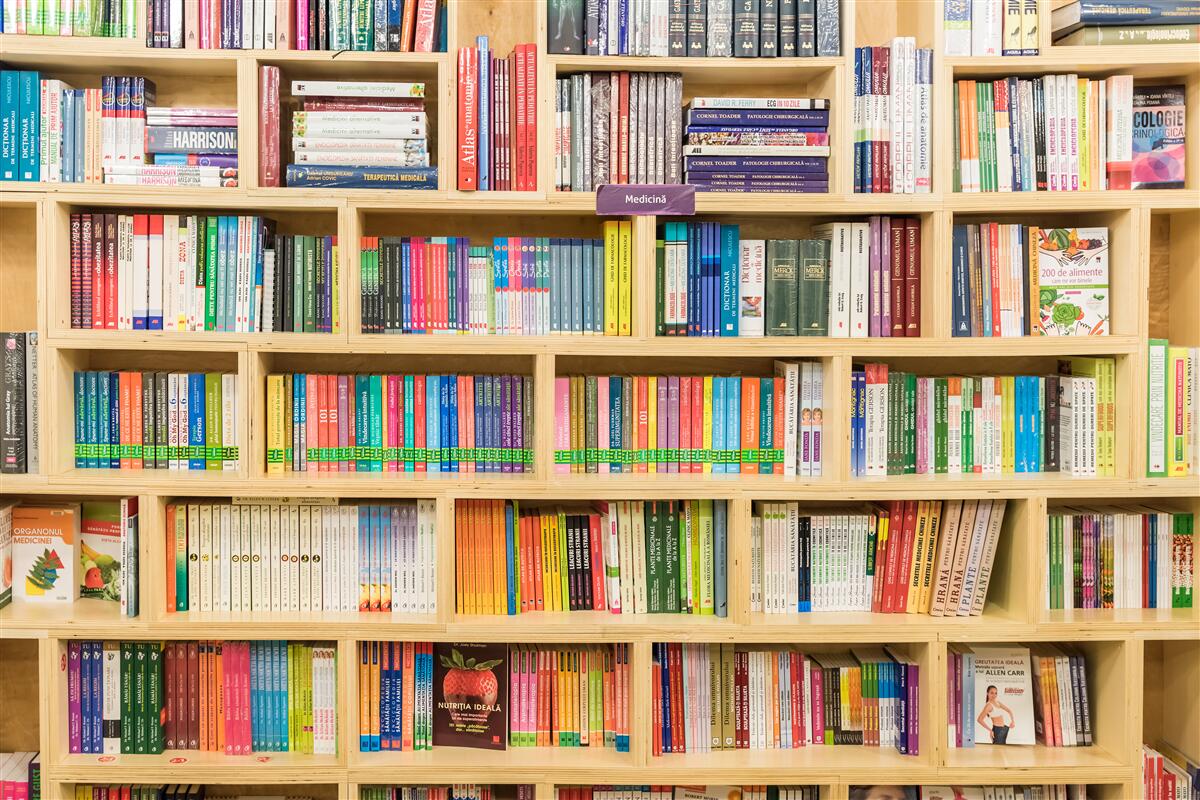 Fototapet volume în colecția de cărți de acasă