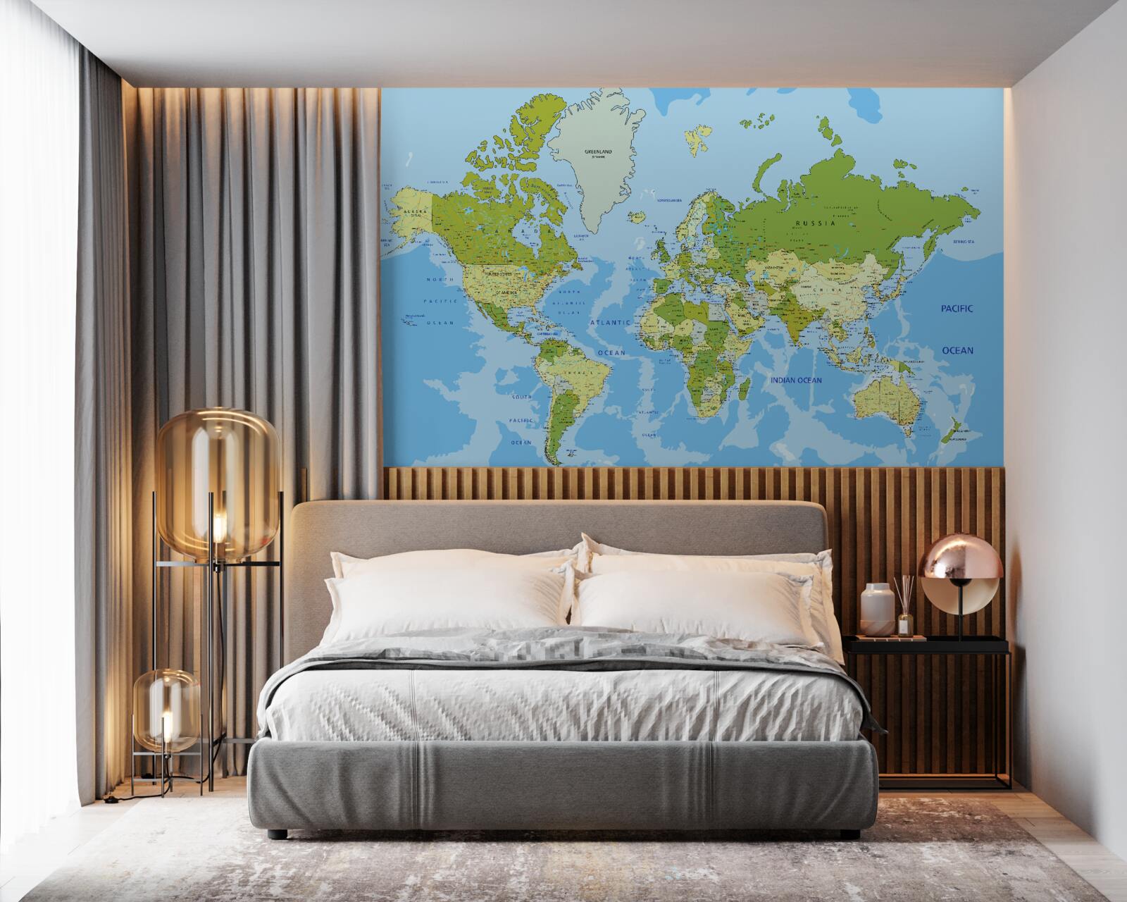 Fototapet hartă tradițională a lumii