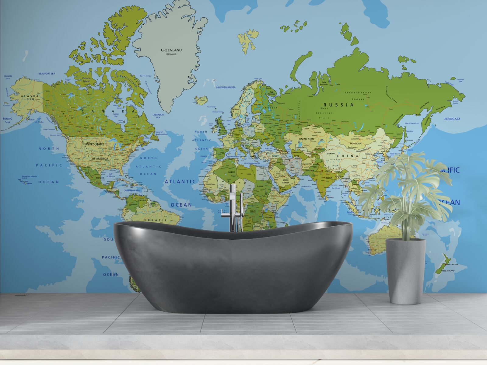 Fototapet hartă tradițională a lumii