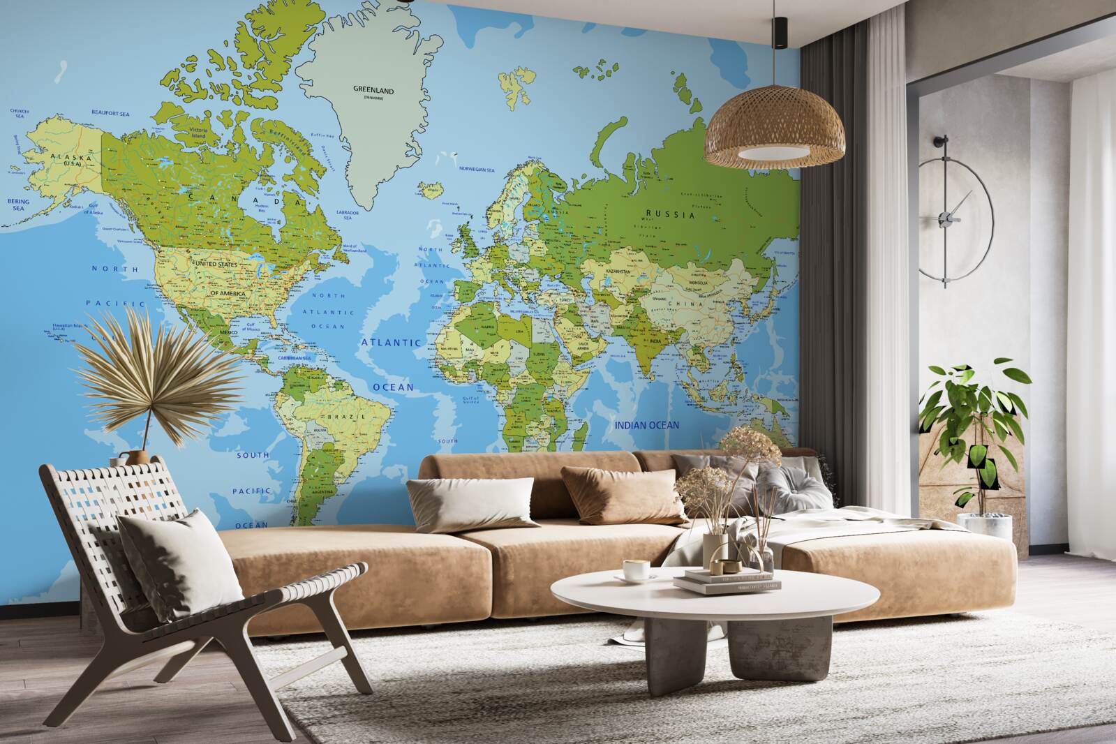 Fototapet hartă tradițională a lumii