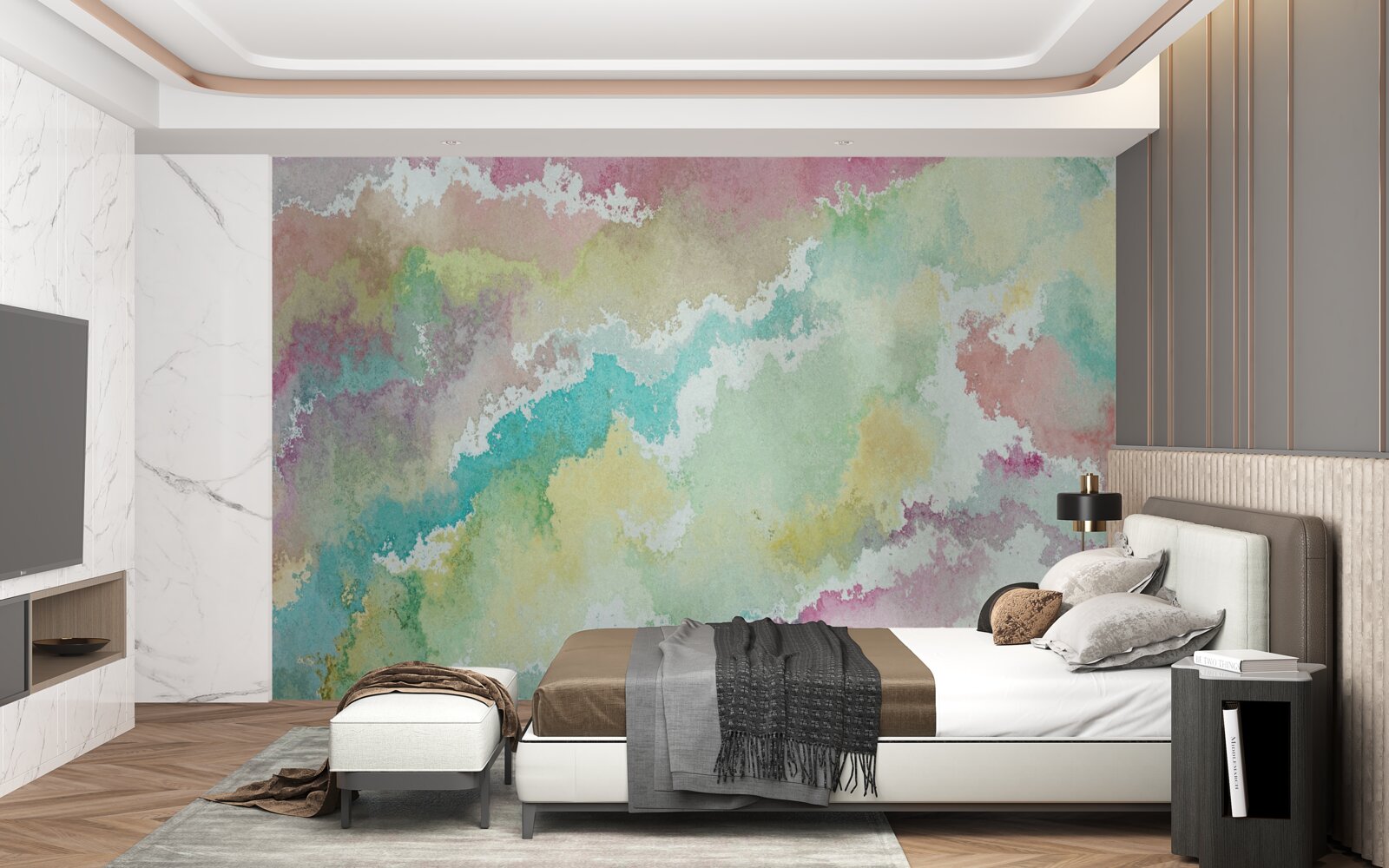 Fototapet rezumat al aurorei boreale