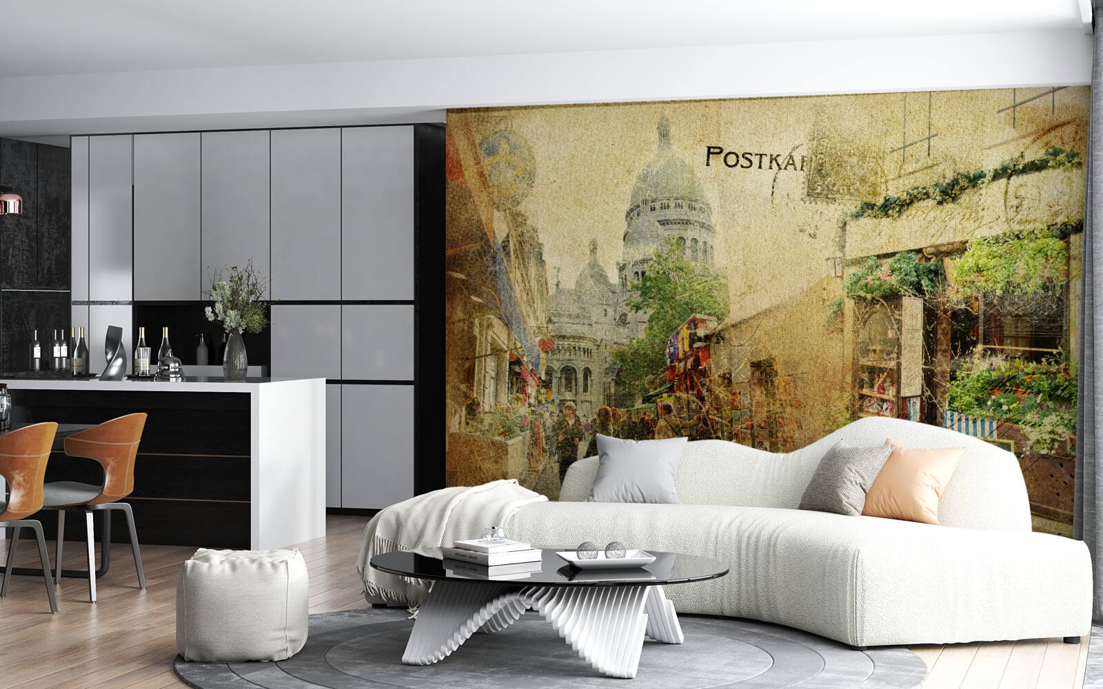 Fototapet fotografie veche a orașului