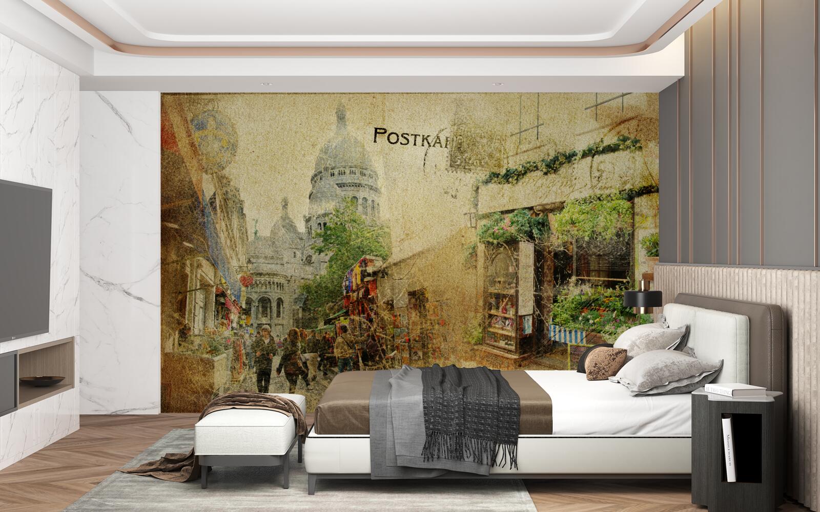 Fototapet fotografie veche a orașului