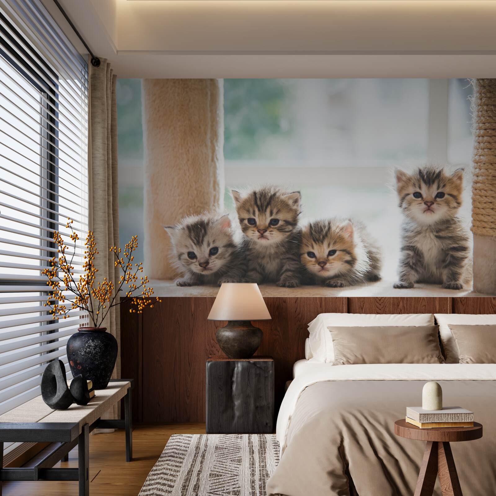 Fototapet puii de pisică își caută mama