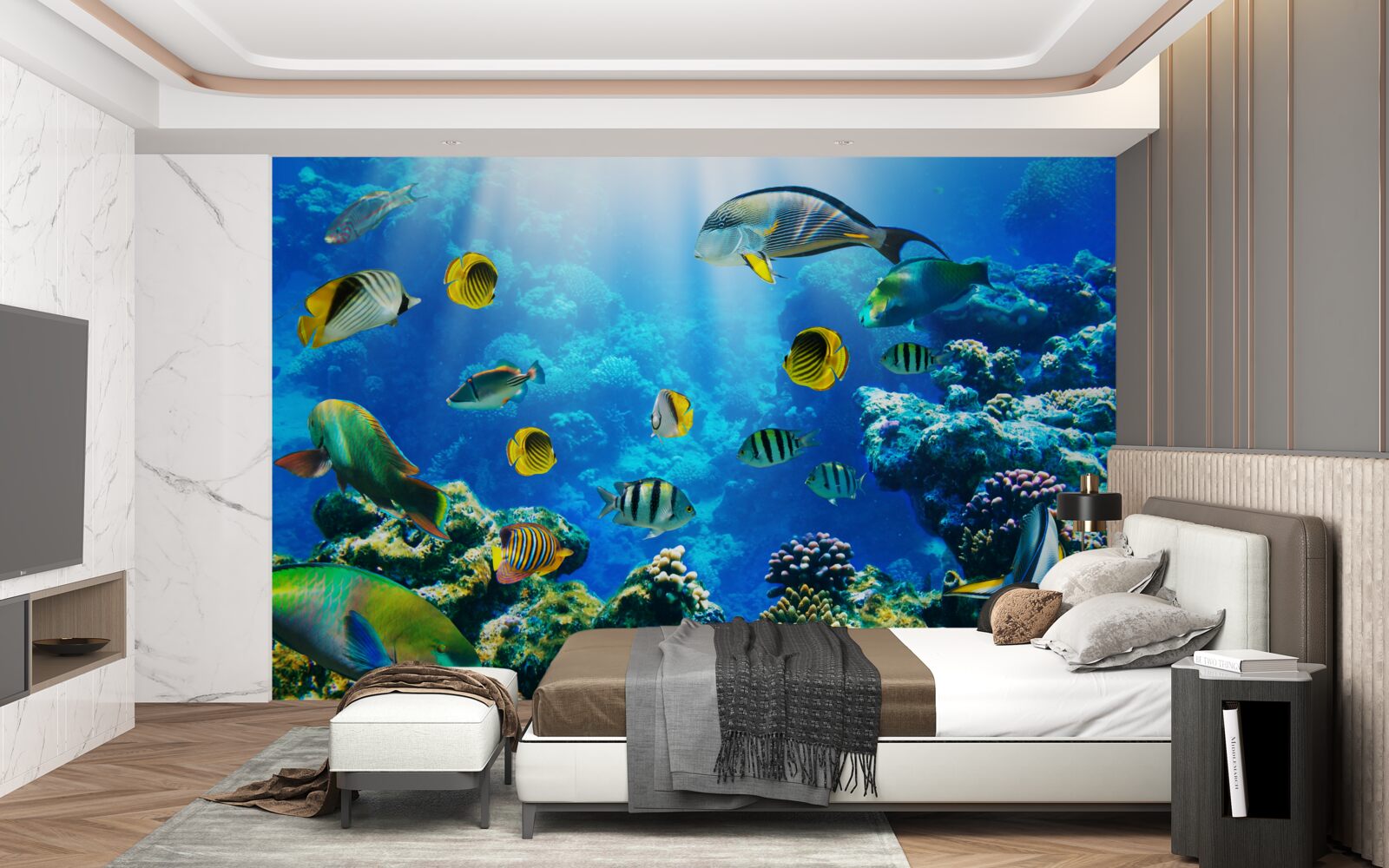 Fototapet locuitori ai apei în adâncuri