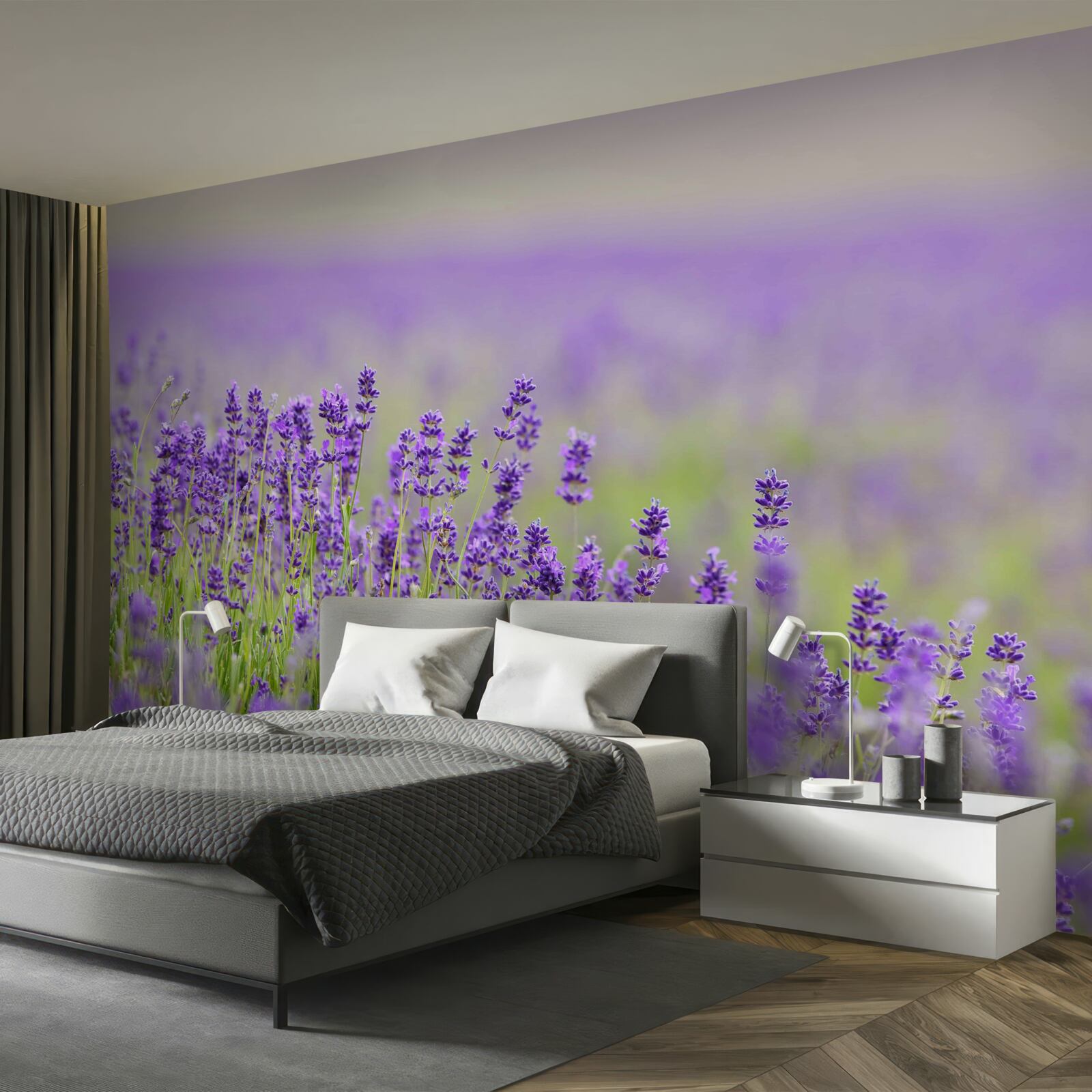 Fototapet câmpuri de lavandă