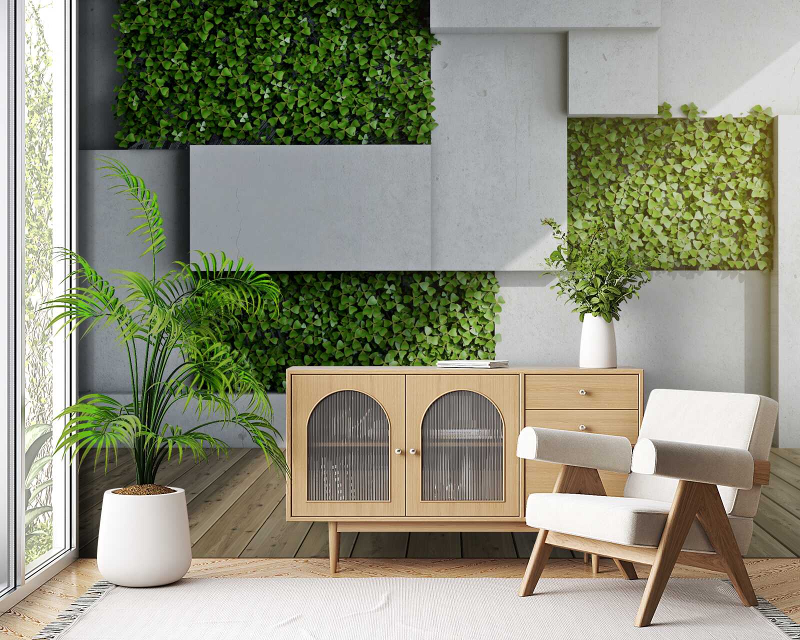 Fototapet decorare perete verde