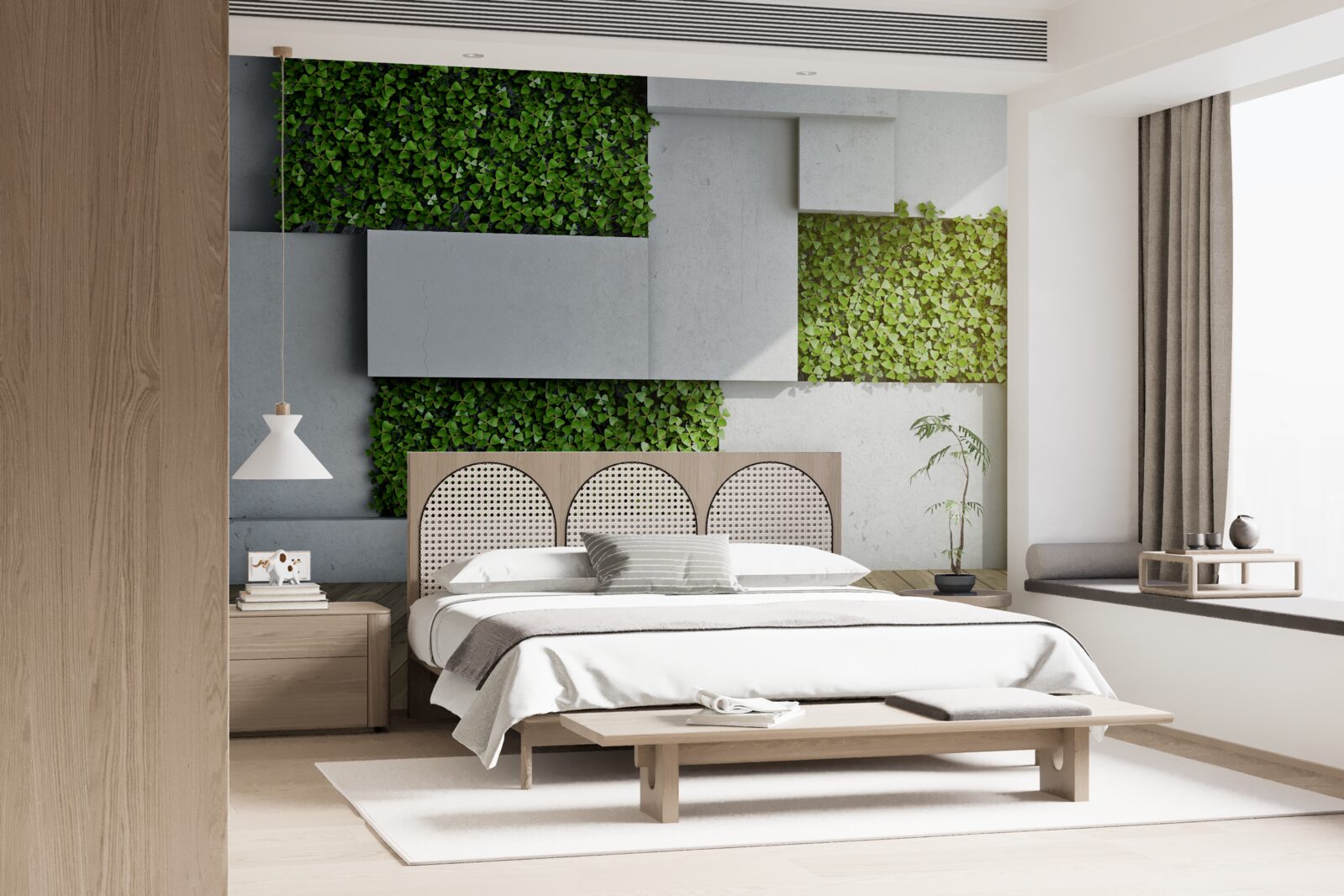 Fototapet decorare perete verde