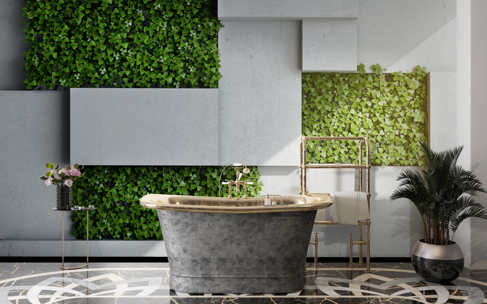 Fototapet decorare perete verde