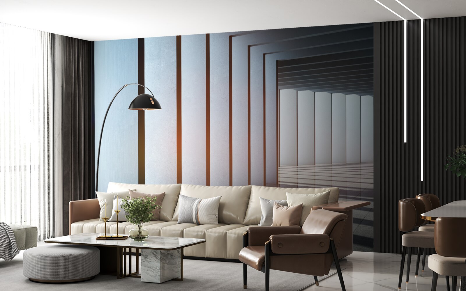 Fototapet arce dreptunghiulare în zori