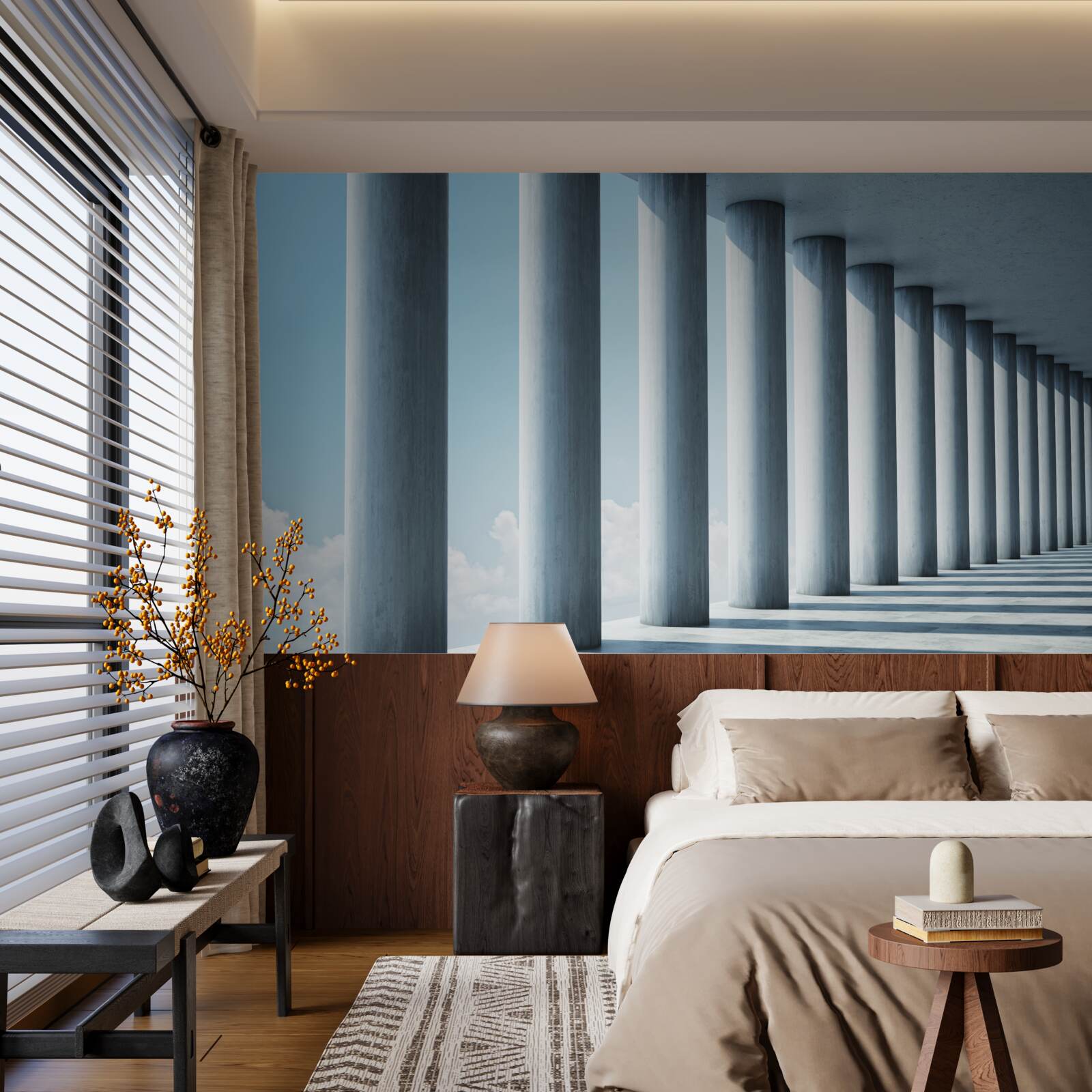 Fototapet colonada se întinde până la infinit pe cer