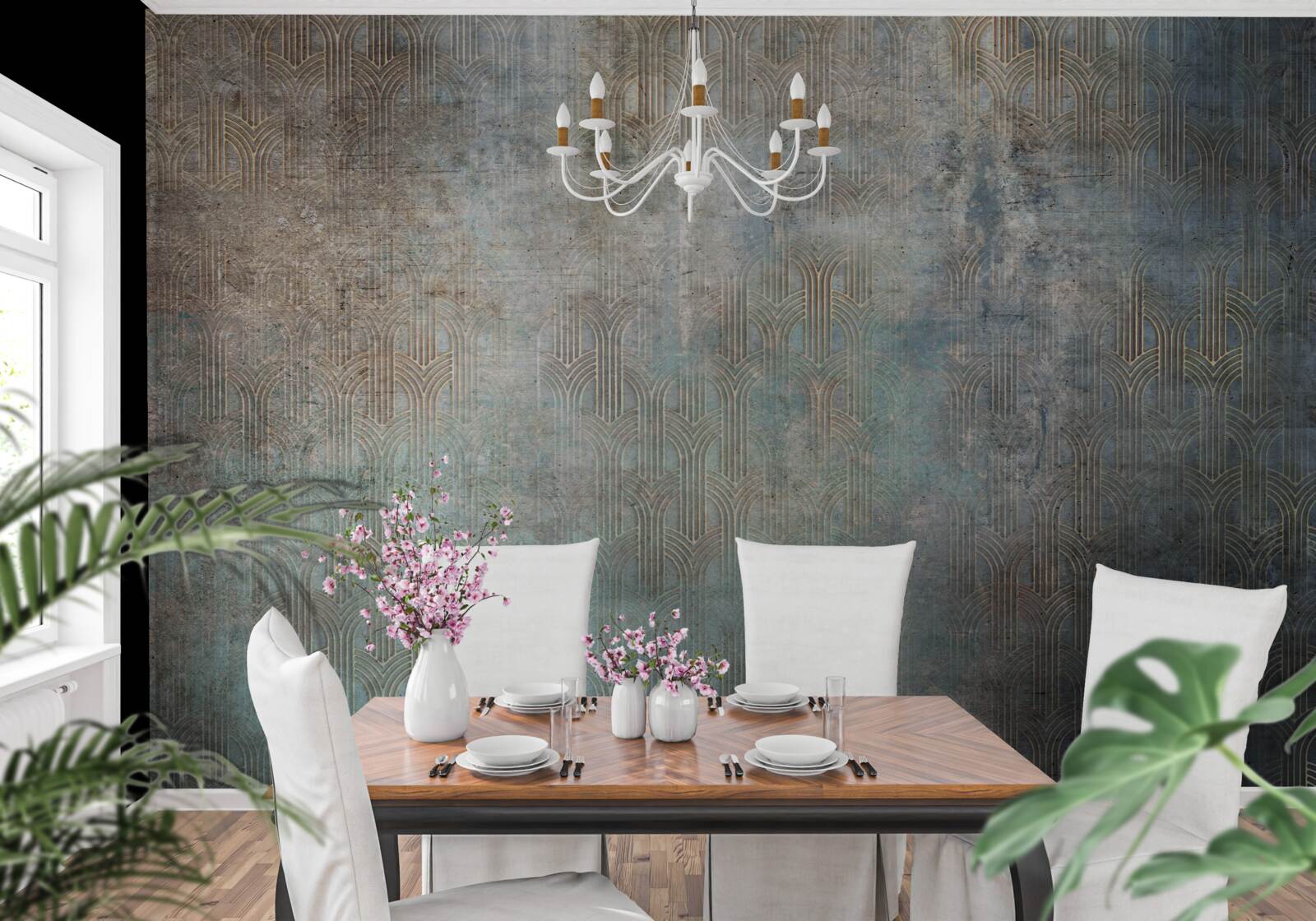 Fototapet ploaie care cade pe apă noaptea