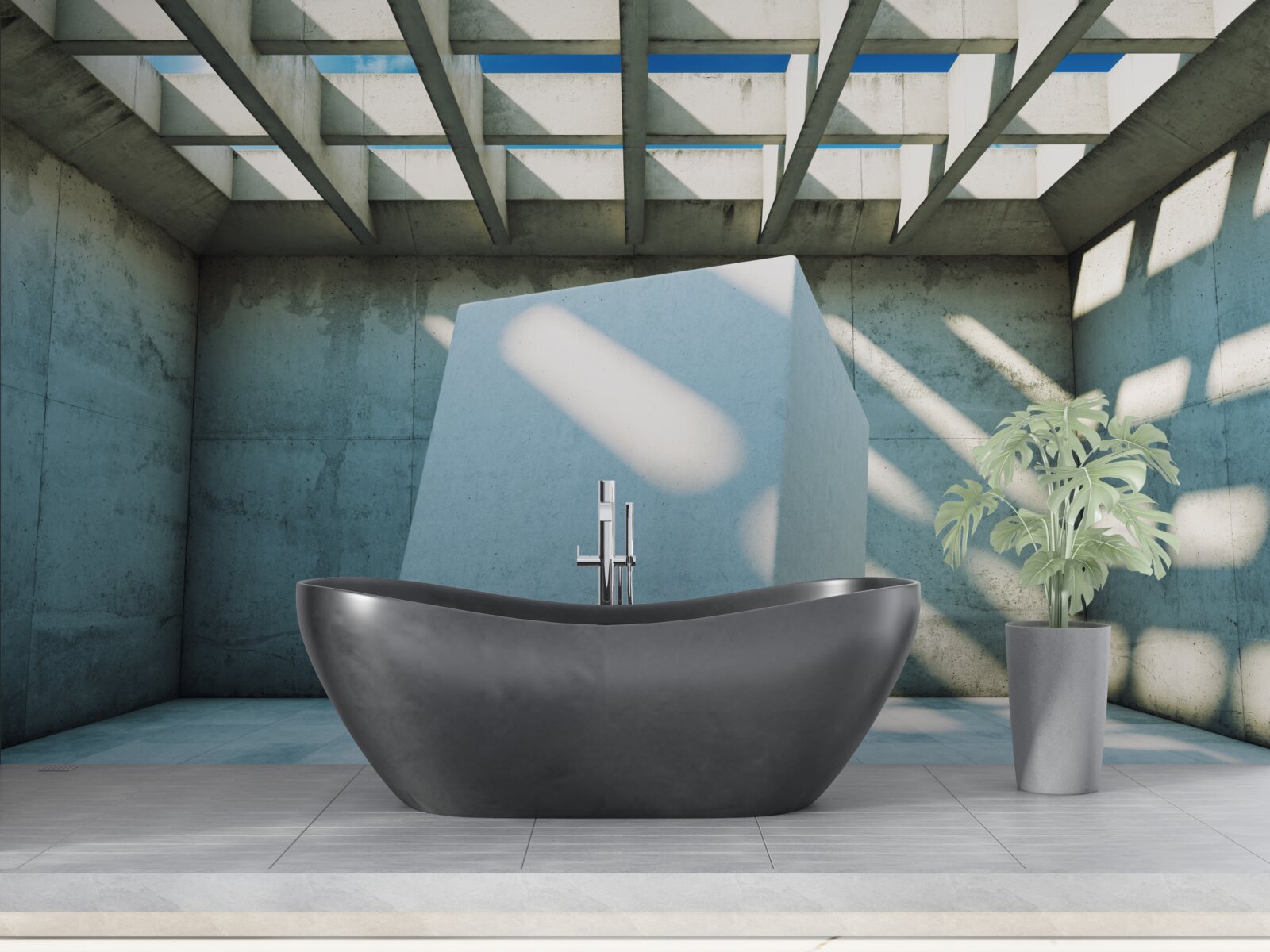 Fototapet cub 3d plutind într-o cameră luminată