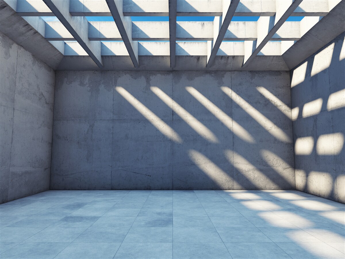 Fototapet tavan grilă cu model pătrat și transparență