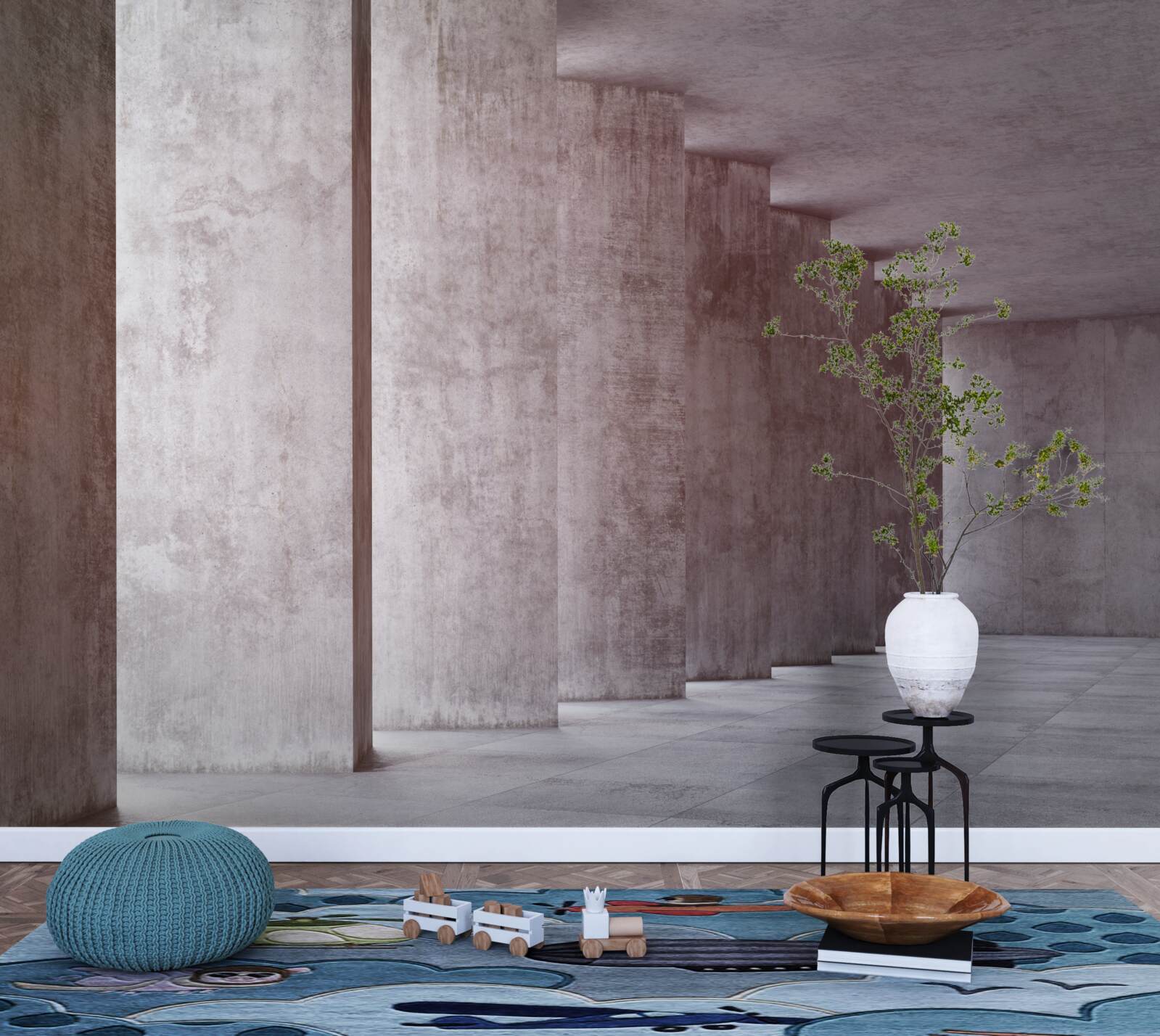 Fototapet colonadă ușoară fără curbe