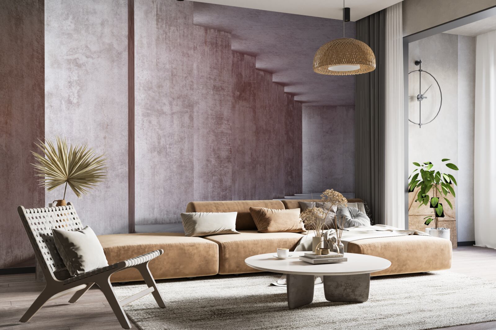 Fototapet colonadă ușoară fără curbe