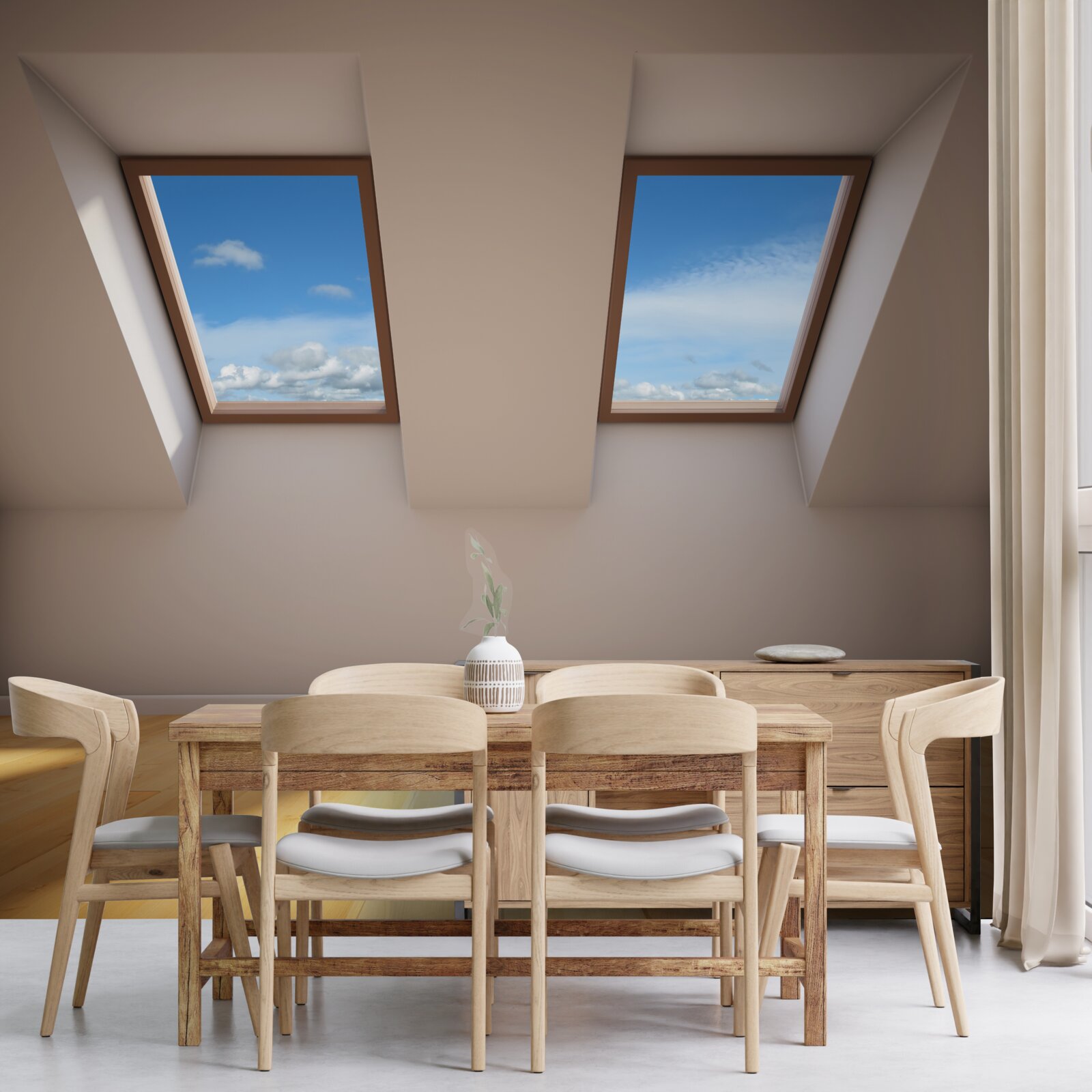 Fototapet nivelul superior cu vedere la cer