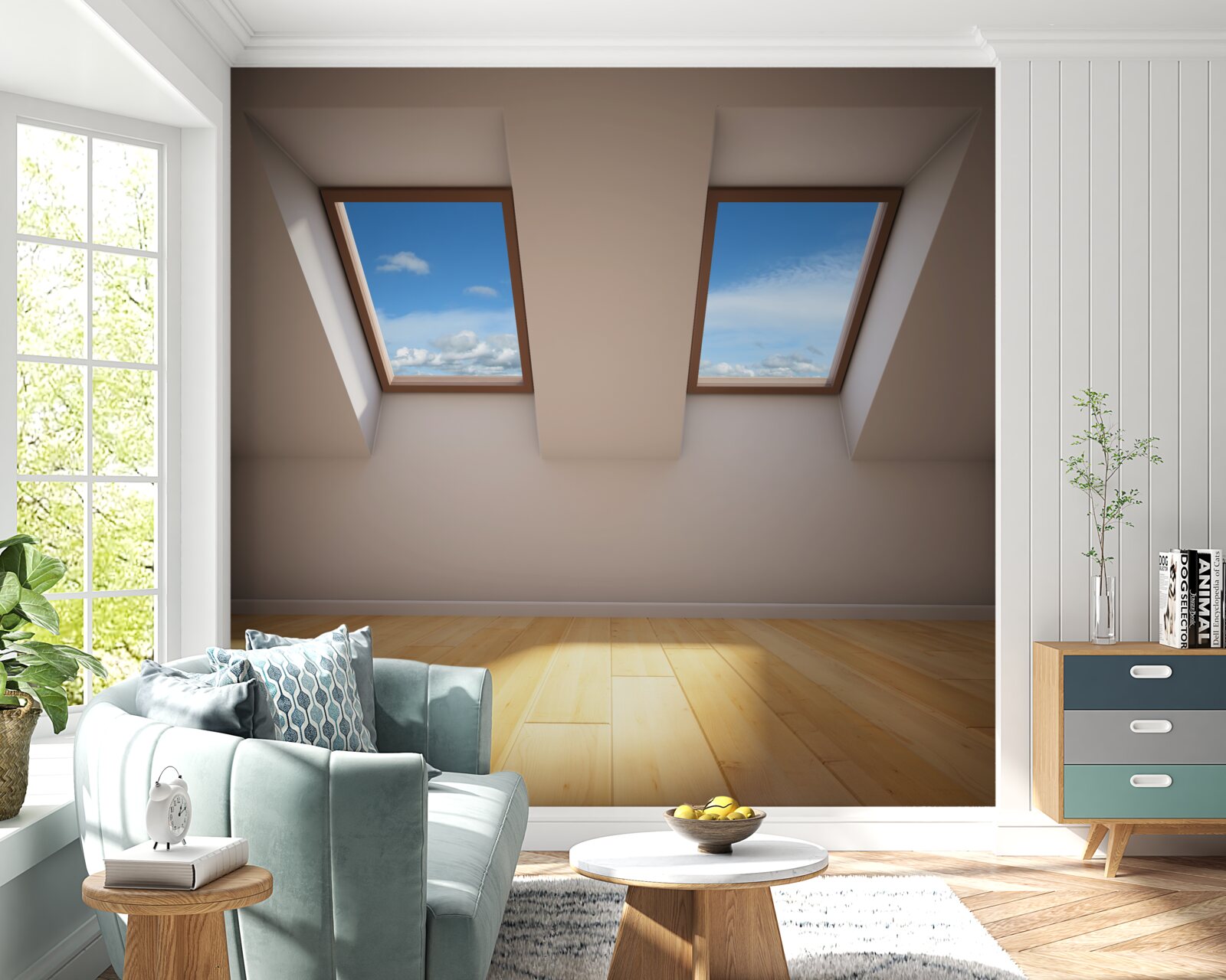 Fototapet nivelul superior cu vedere la cer