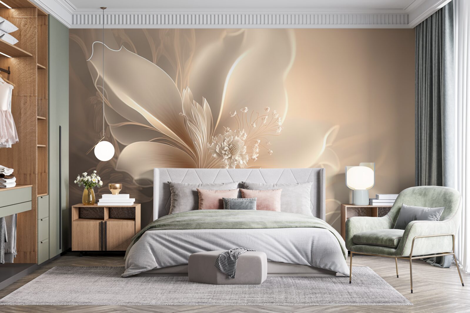 Fototapet floare albă elegantă