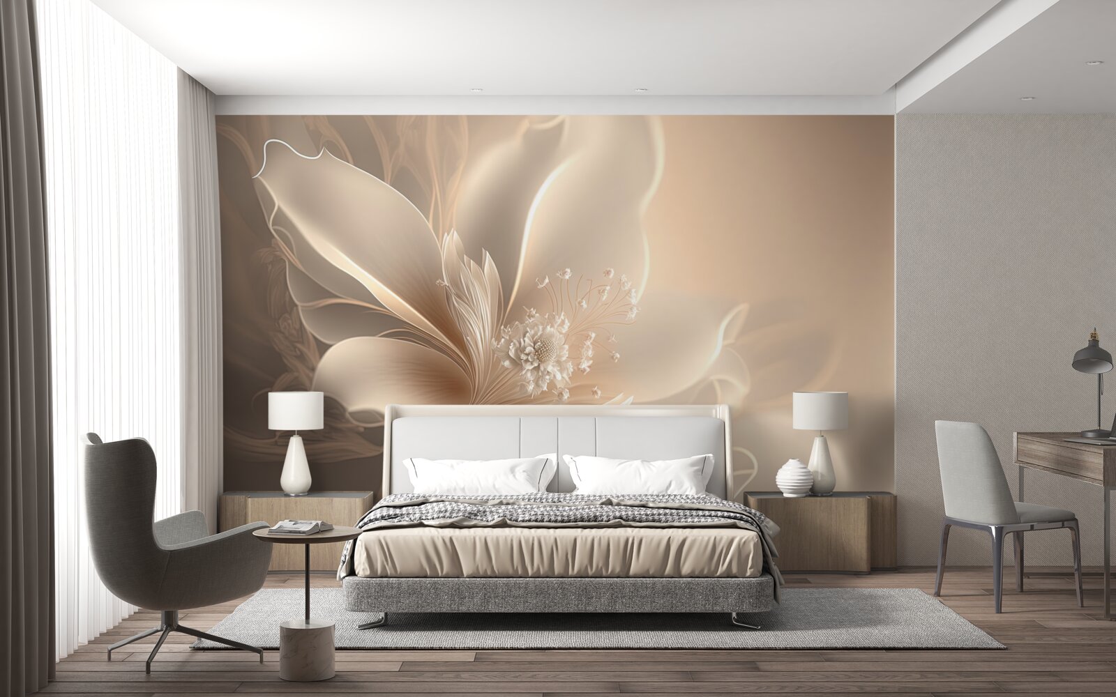 Fototapet floare albă elegantă