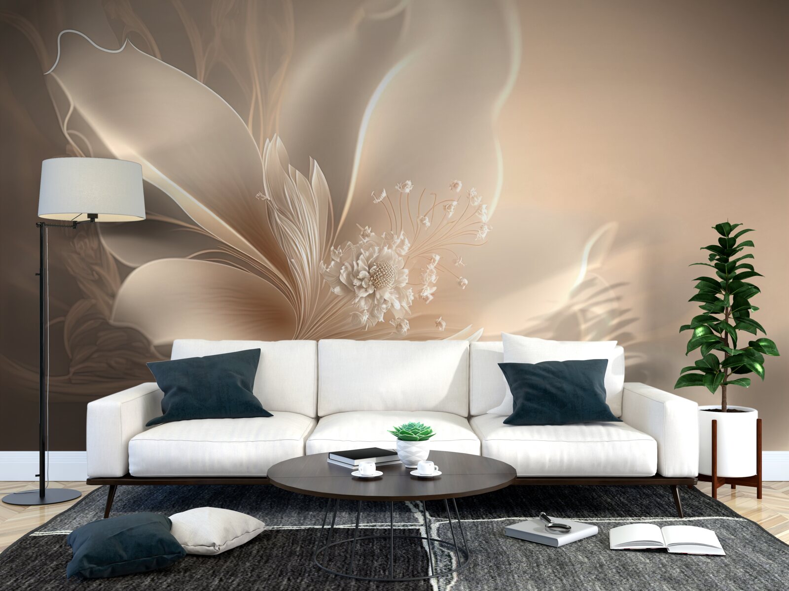 Fototapet floare albă elegantă